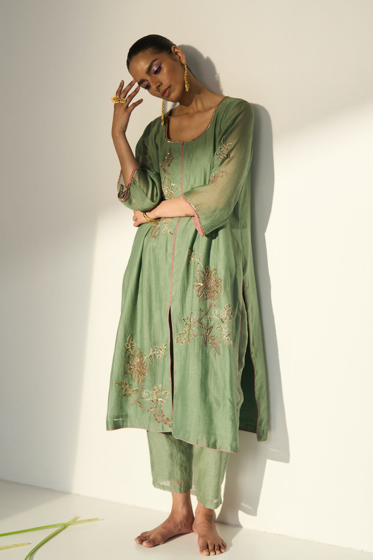 Green Balori Kurta