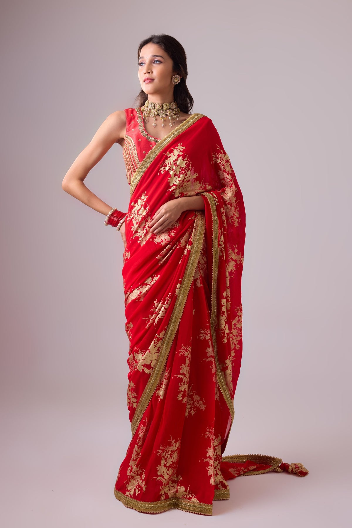 Sindoori Red Saree Set