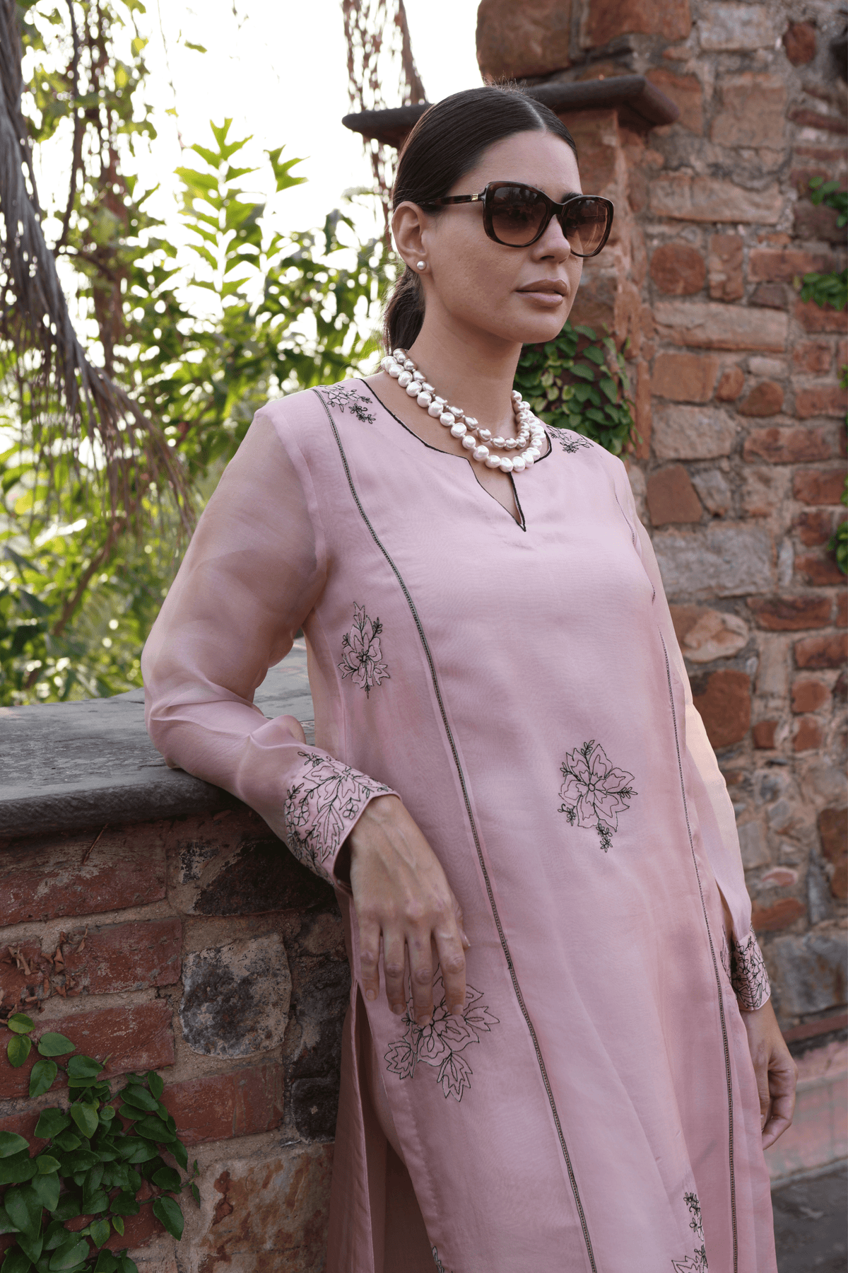 Dusty Pink Kurta And Pant