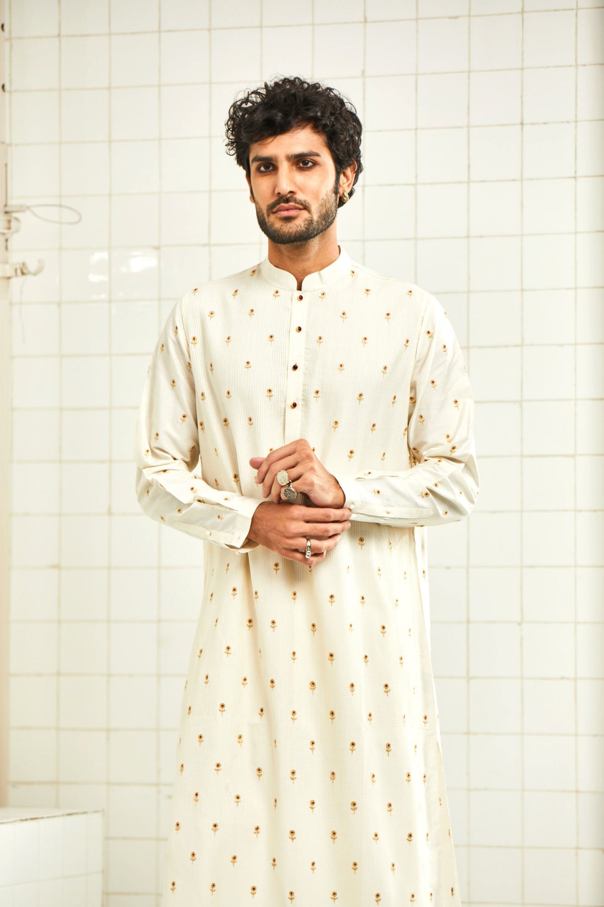 Ivory Kalwara Embroidered  Kurta Set