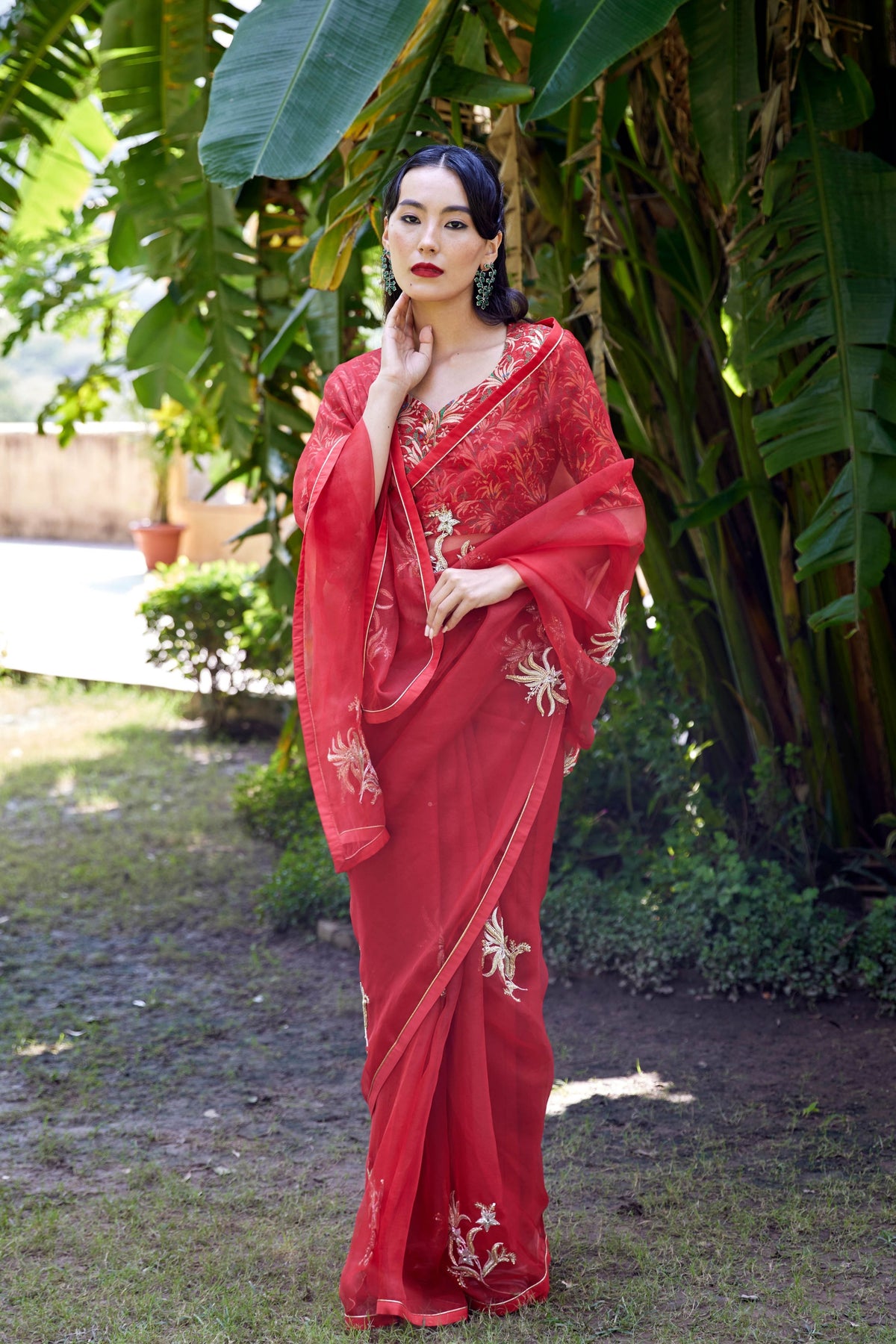 Akshara Red Saree