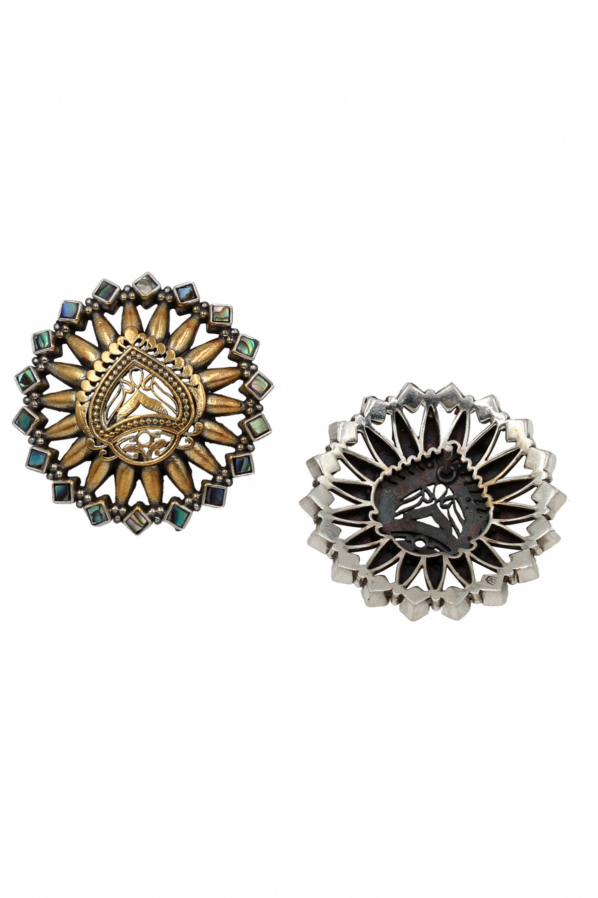 Luxe Shine Round Stud Earrings