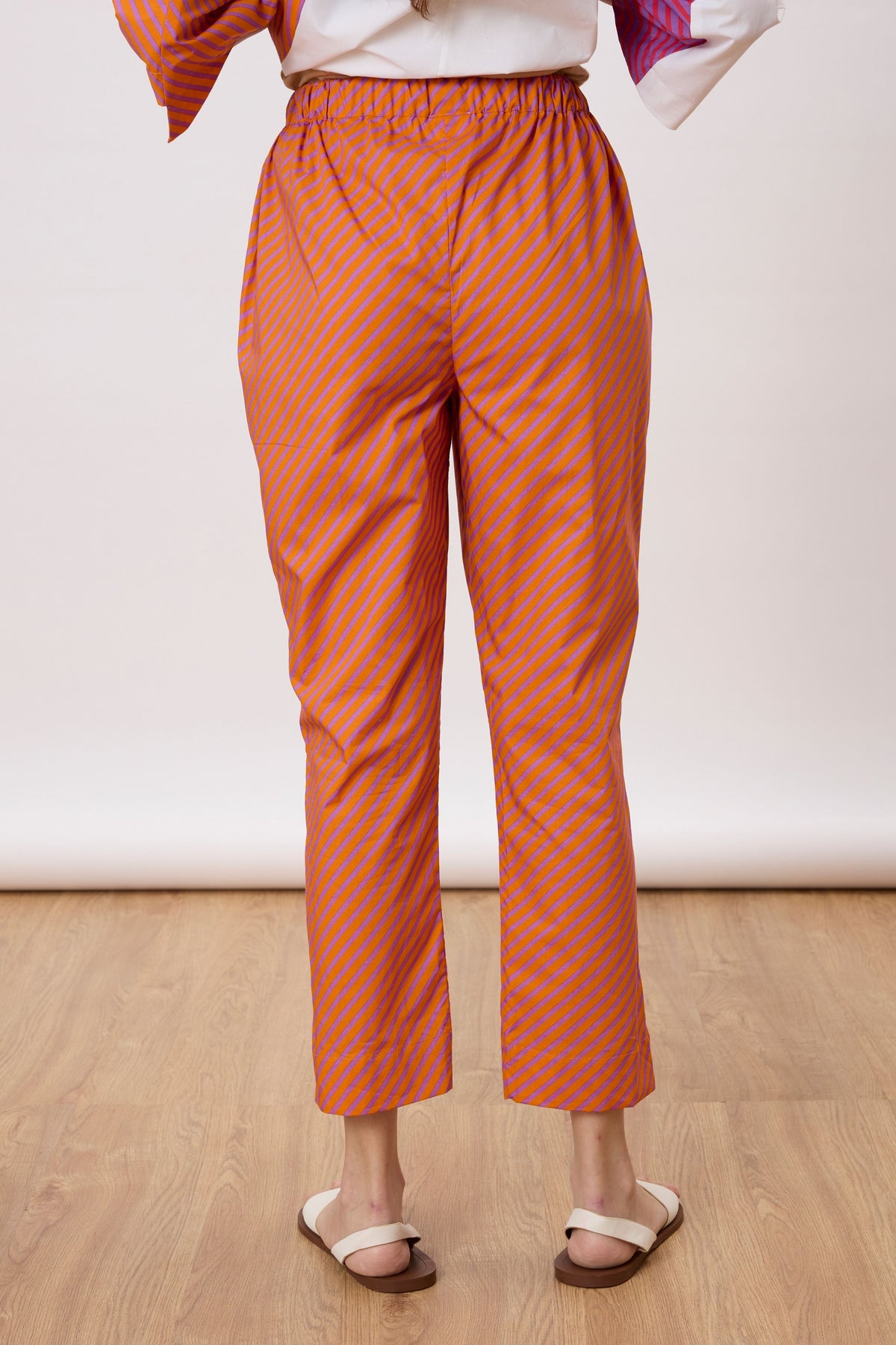 Chase Orange Diagonal Stripe Pant