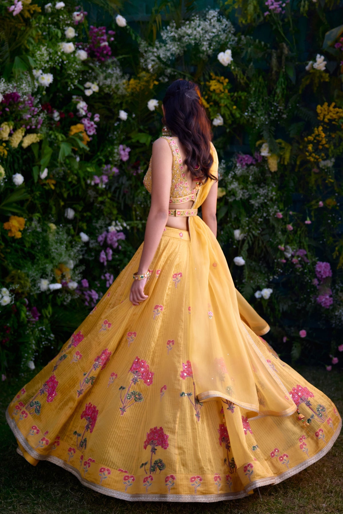 Spectra Yellow Lehenga Set