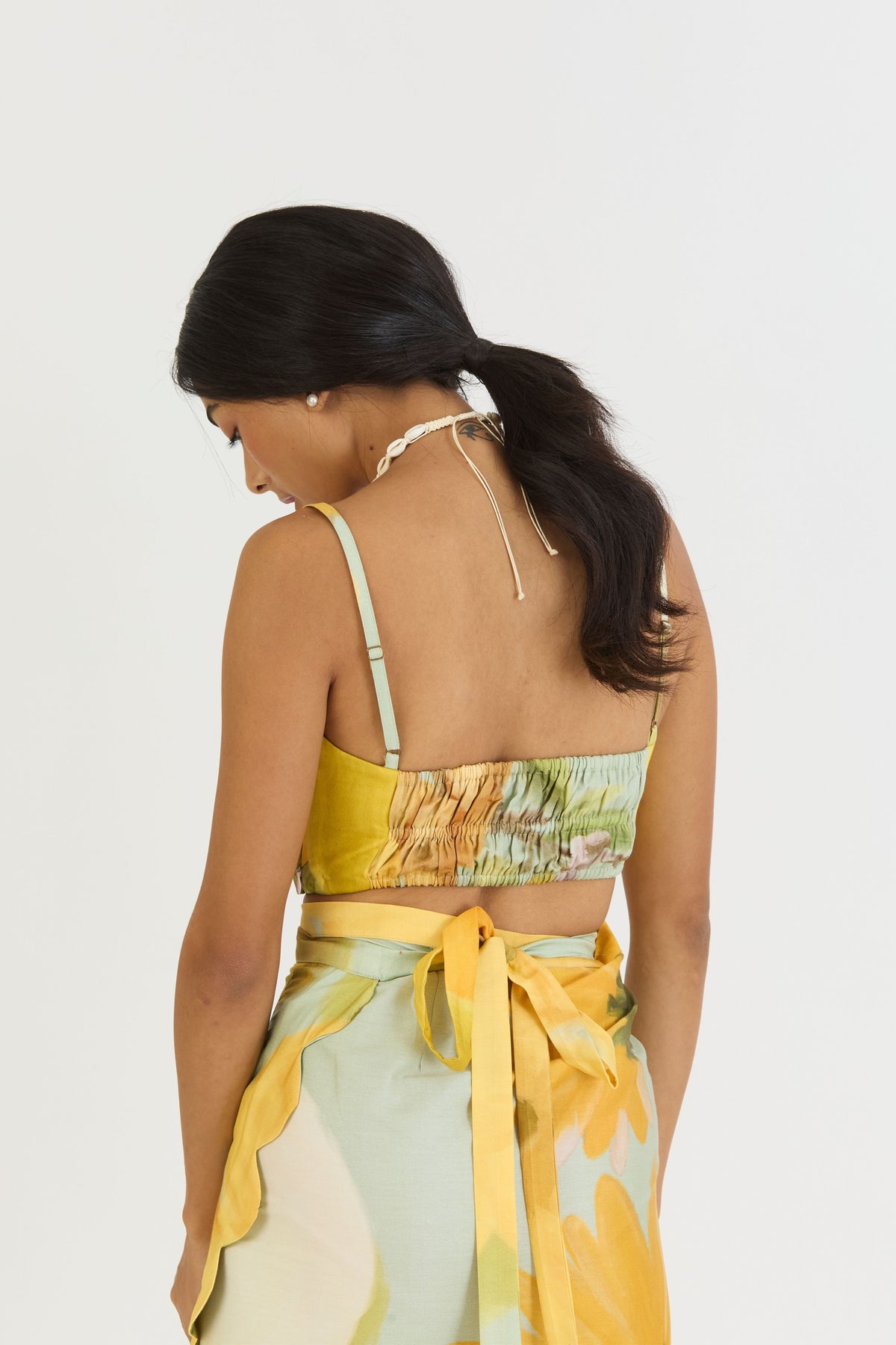 Lemonade Bralette &amp; Scallop Skirt Set