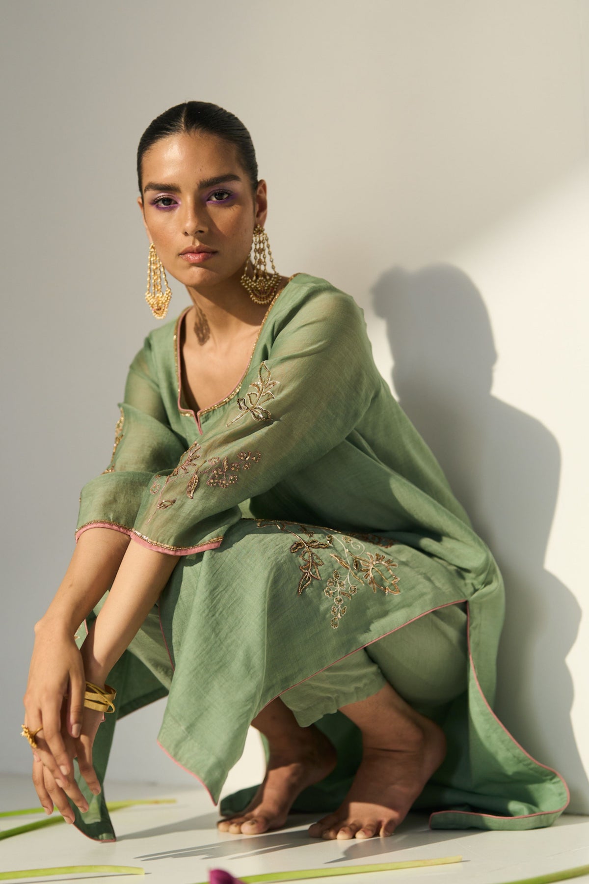 Green Balori Kurta