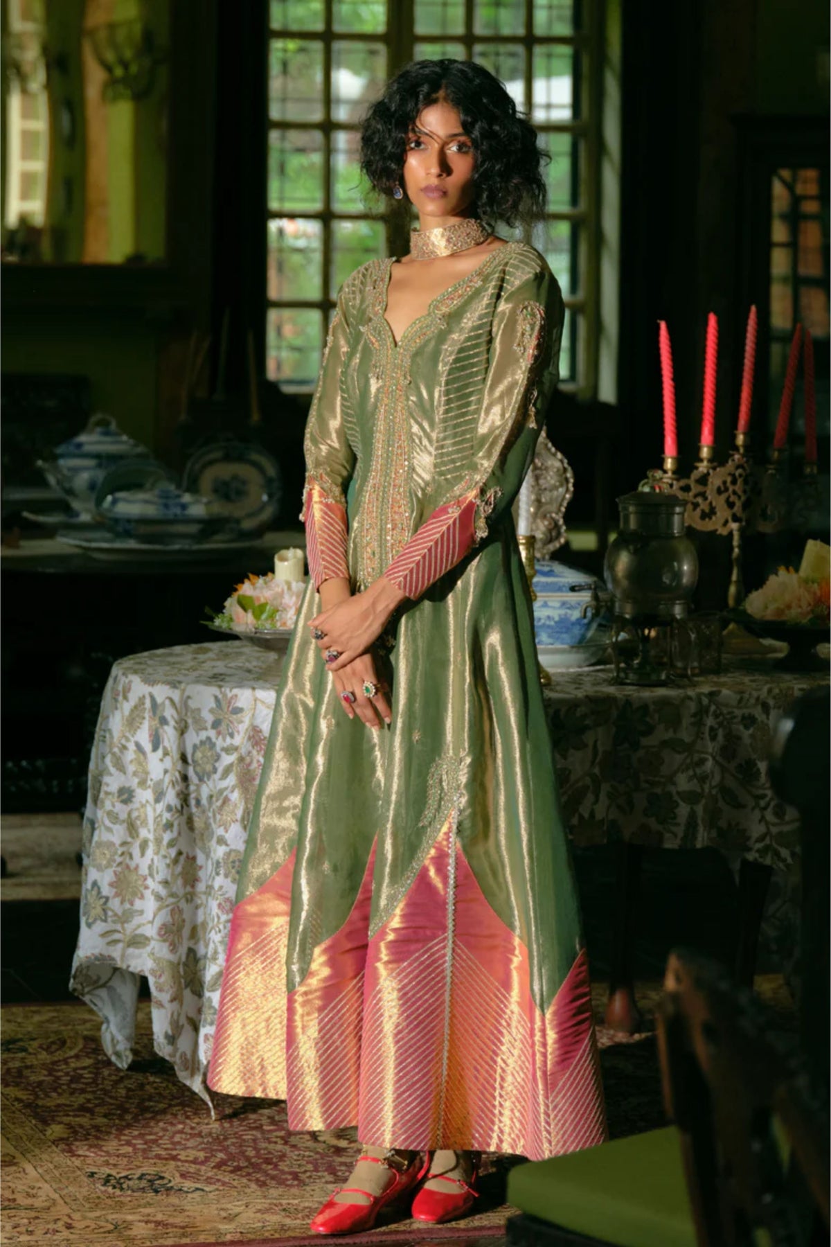 Emerald Anarkali With Dupatta