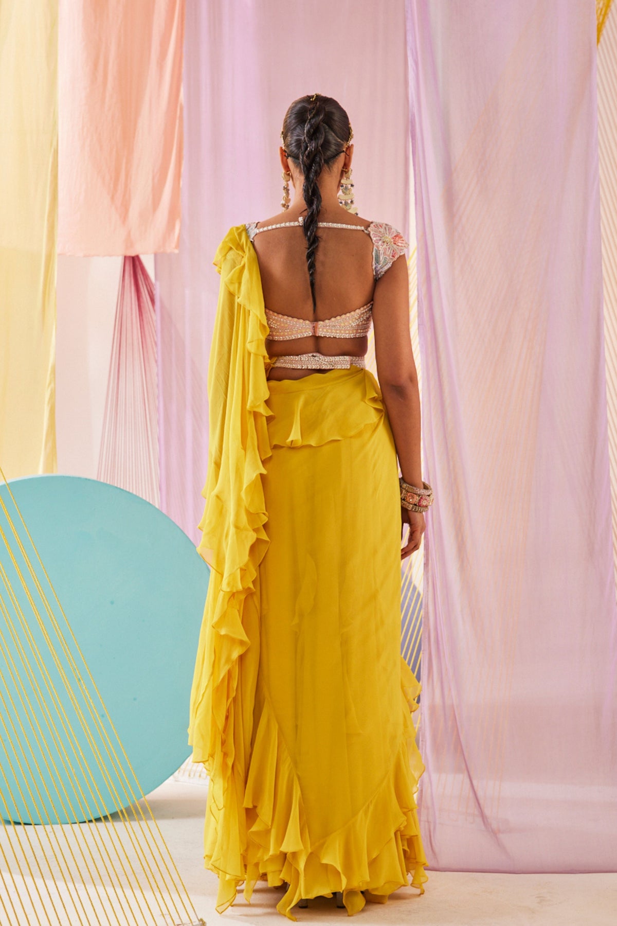 Maeva Pre-draped Saree Set