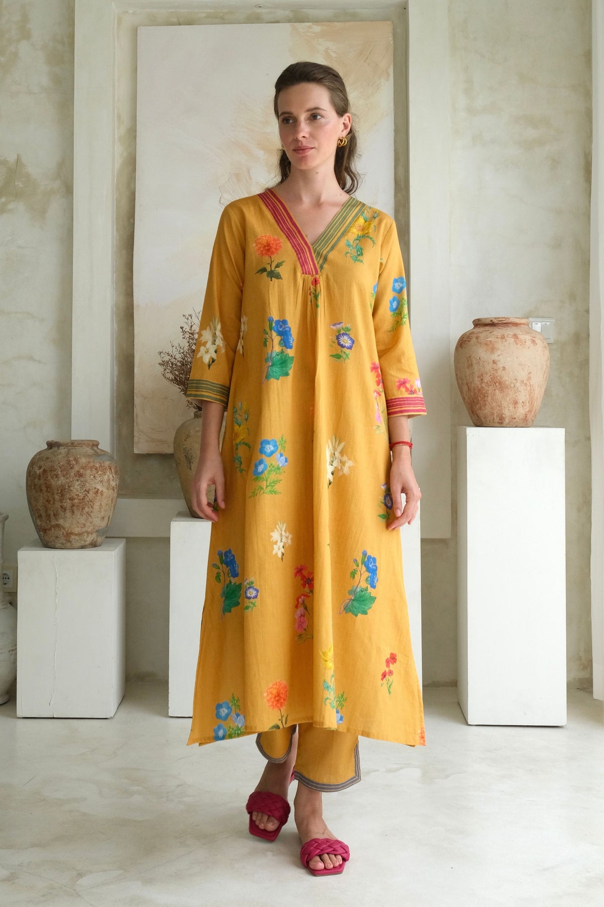 Marigold Mango Kurta Set