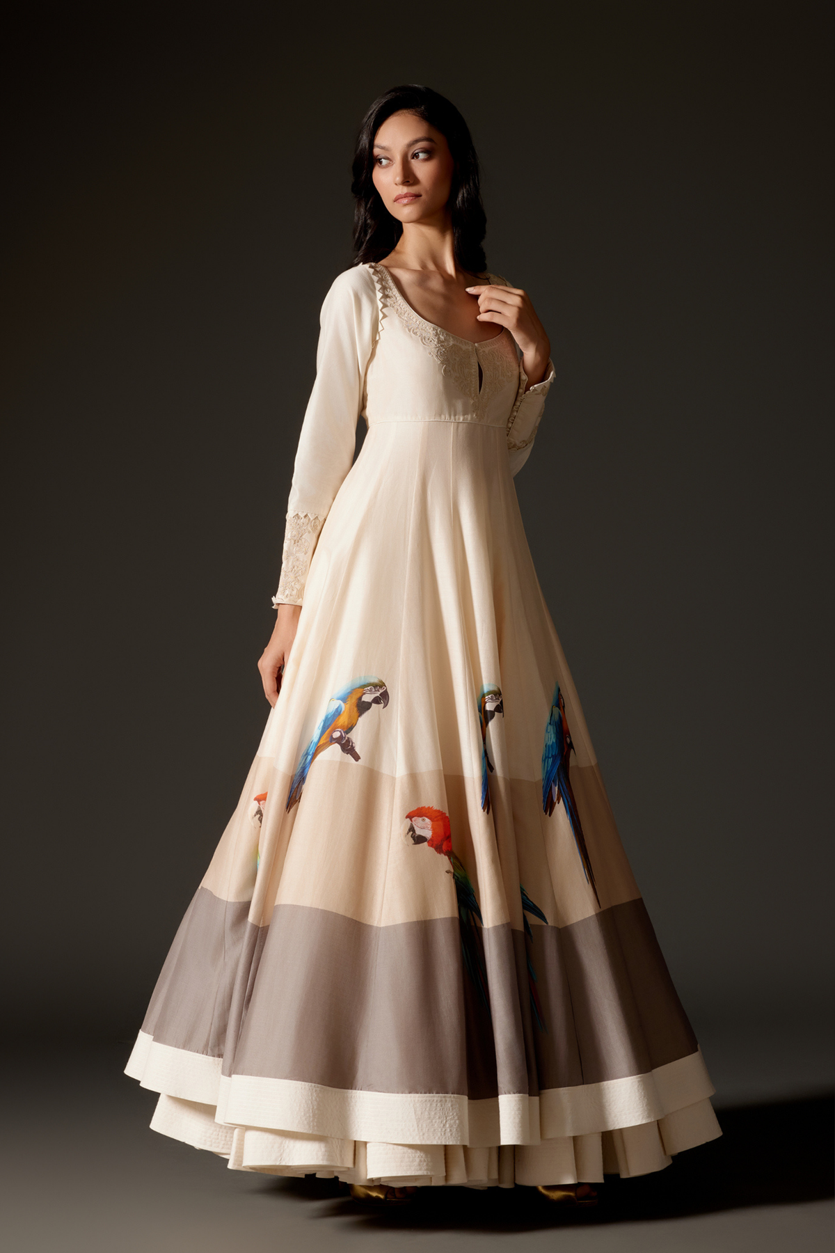 Ivory Anarkali Set