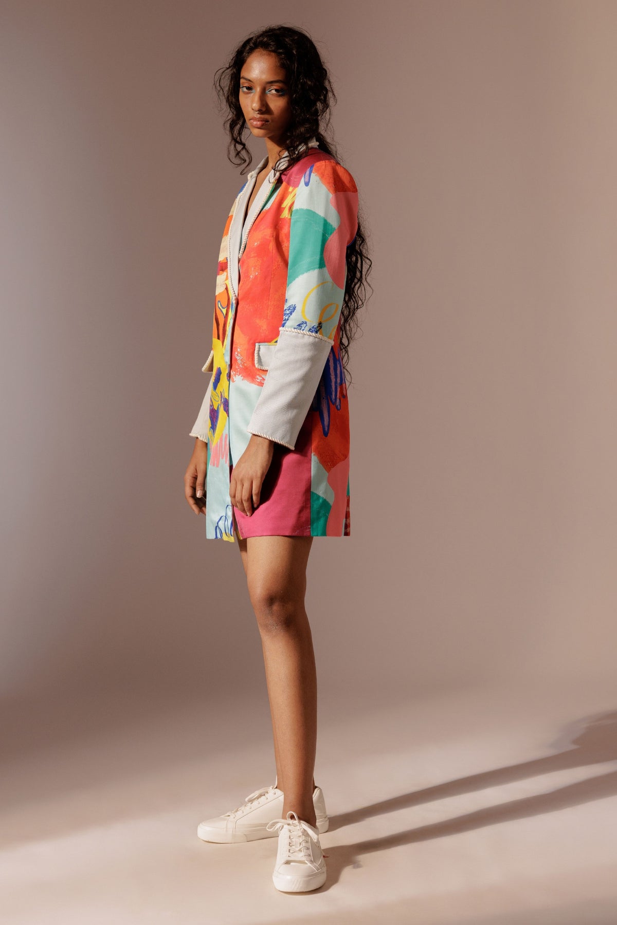 Island Colour Block Blazer Dress