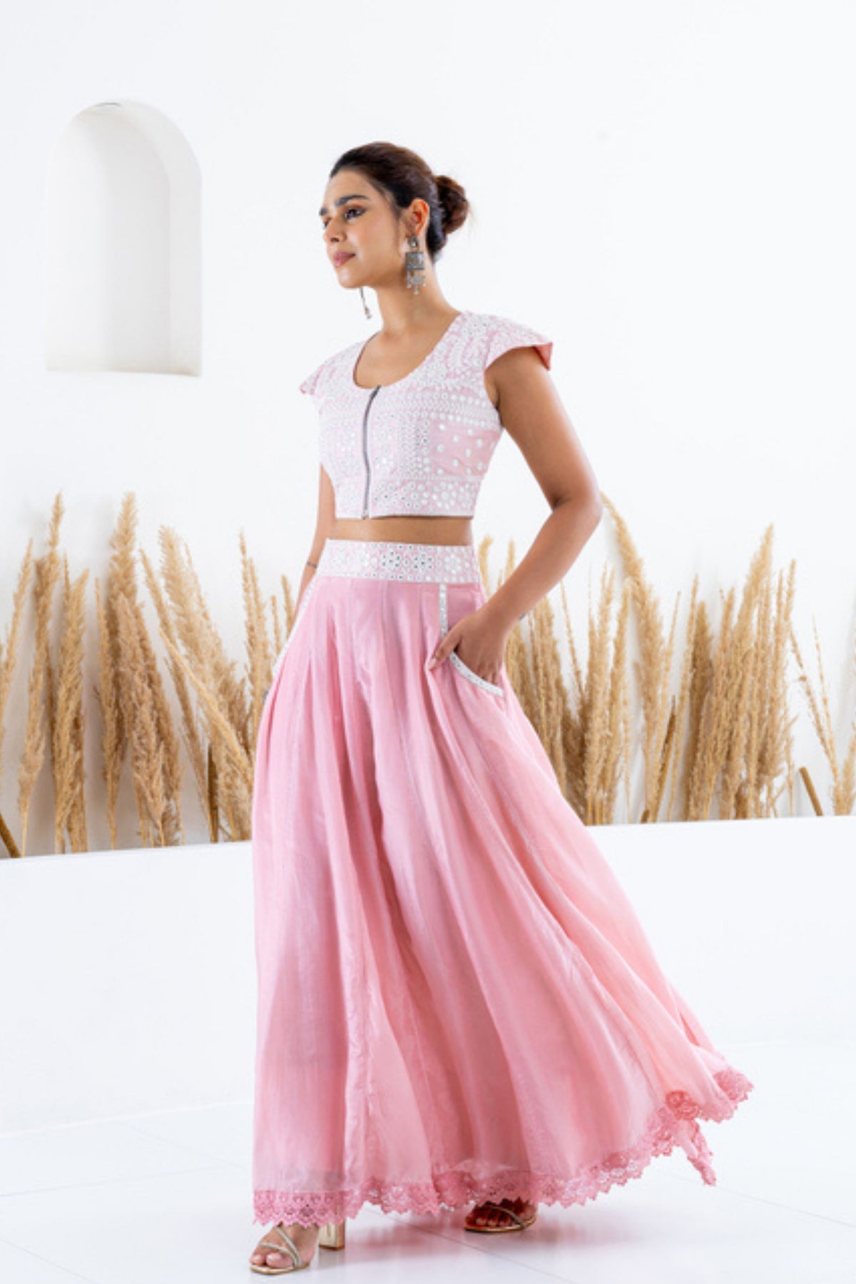 Crop Top With Skirt