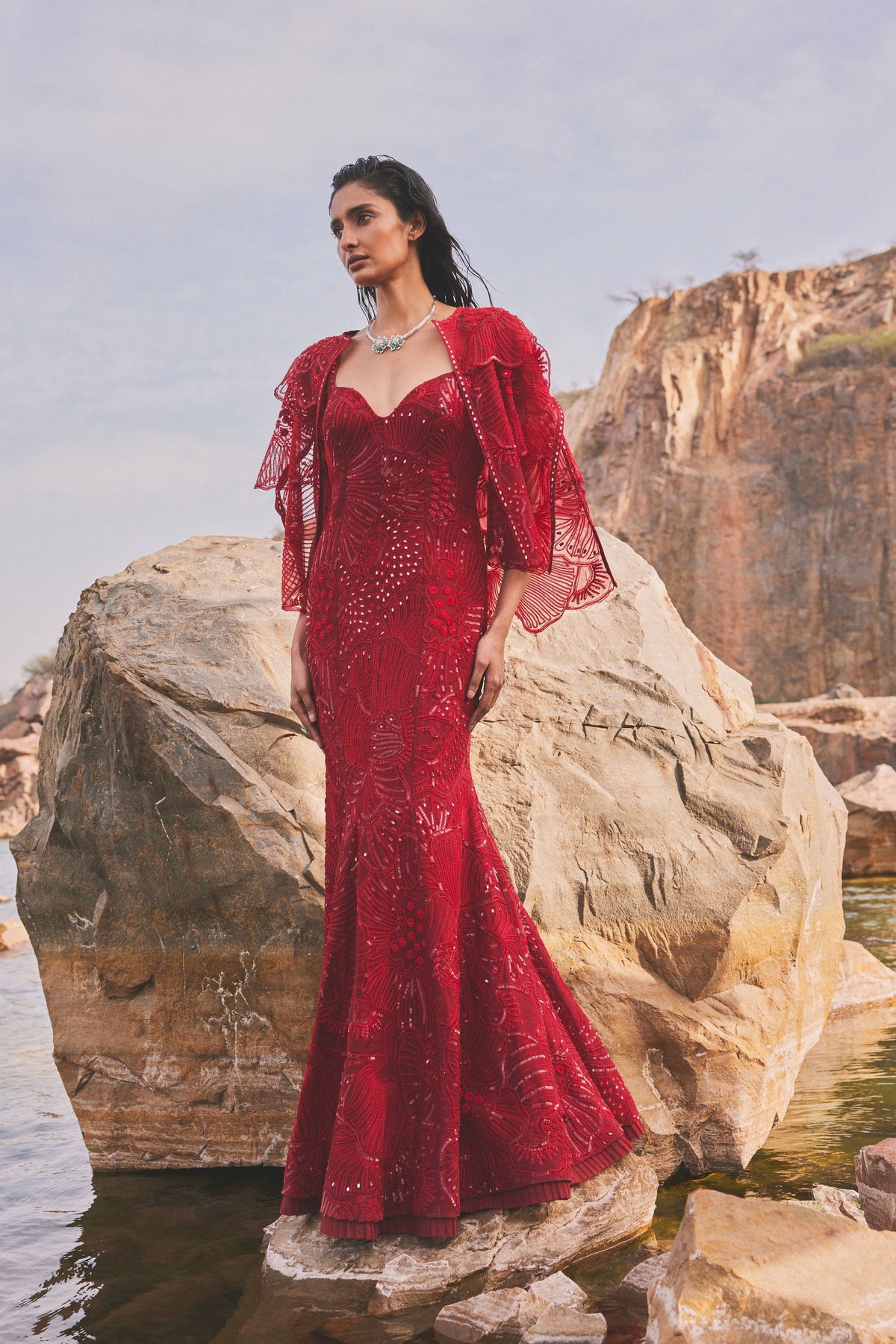 Celina Red Gown