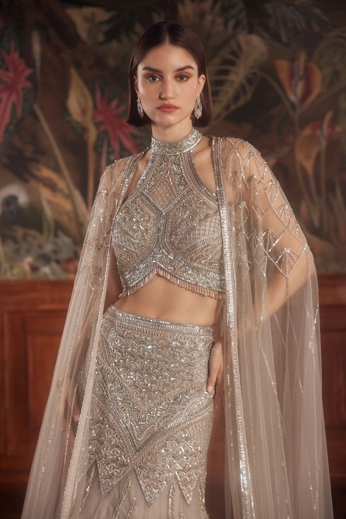 Crater Cape Lehenga Set