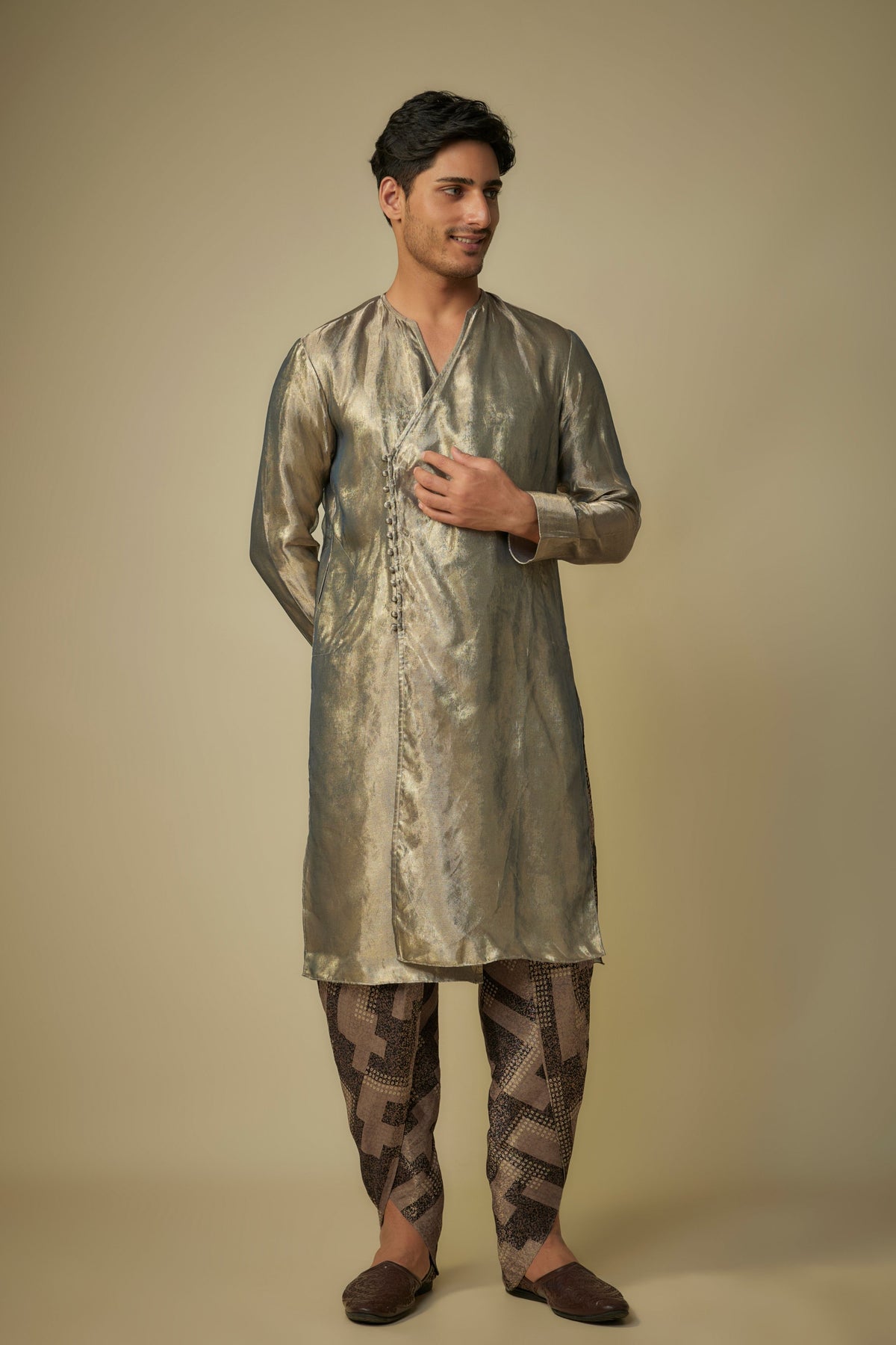 Black Gold Kurta Set