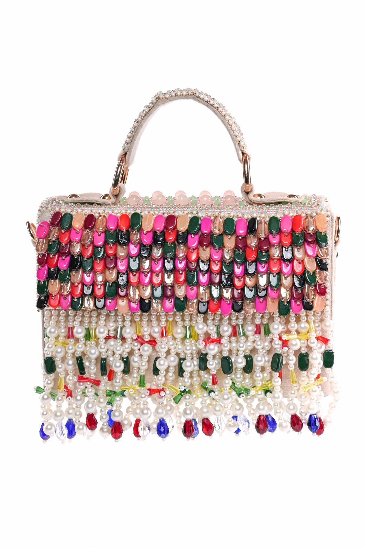 Amilia Multicolour Embellished Box Bag