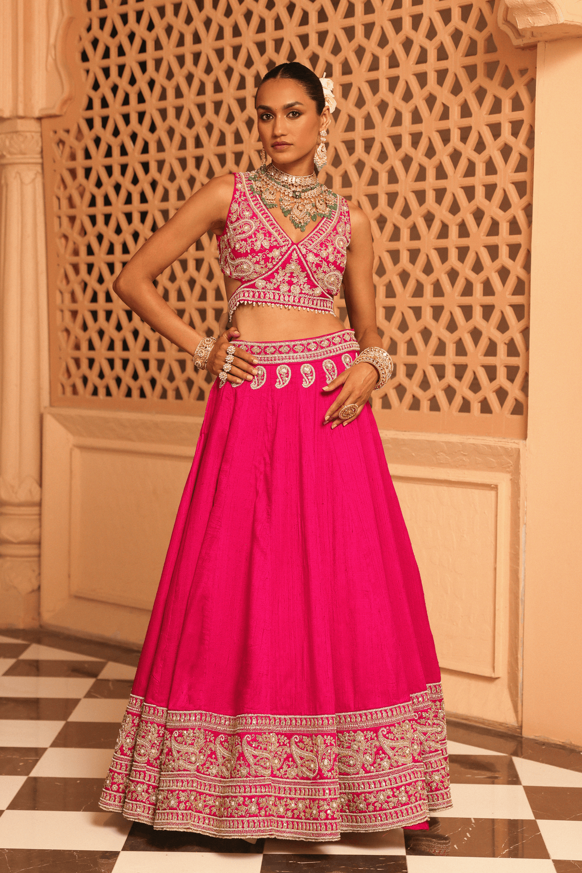 Ilma Hot Pink Lehenga Set