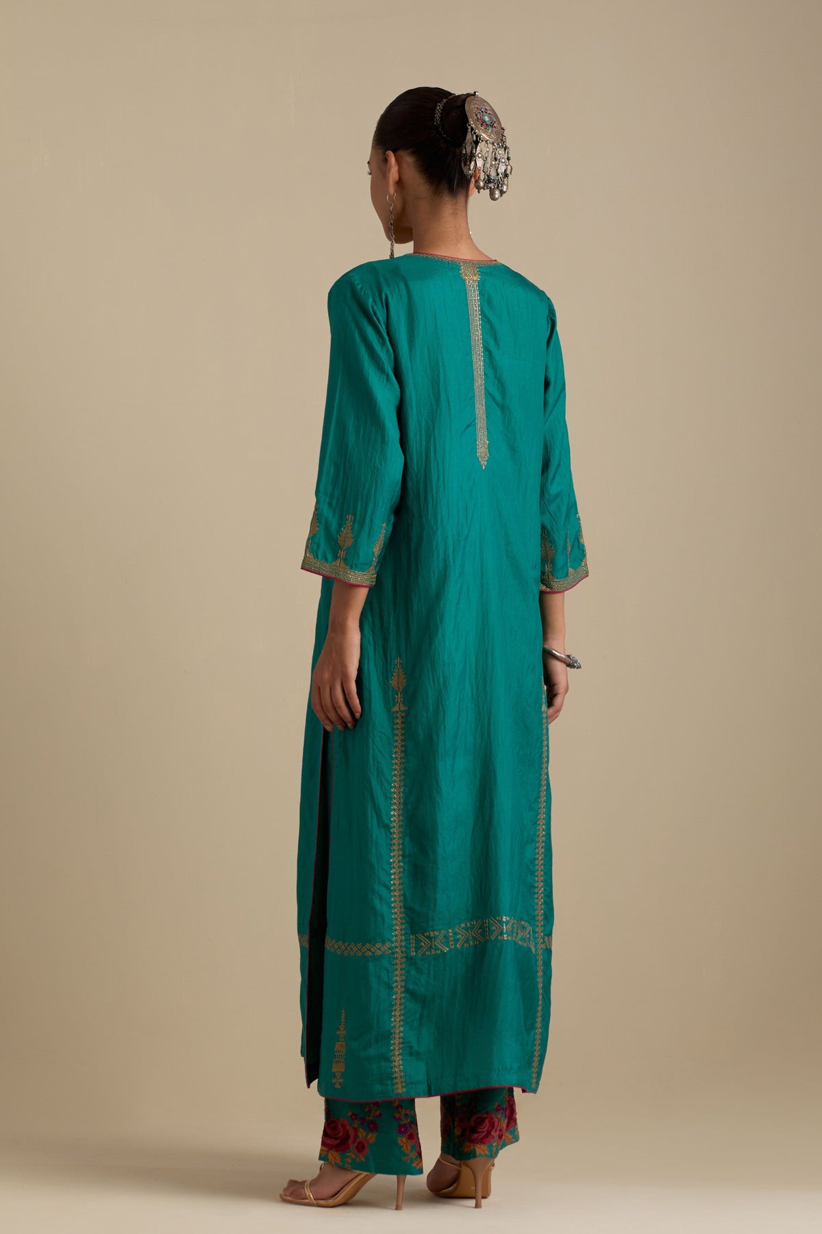 Persian Green Straight Kurta Set