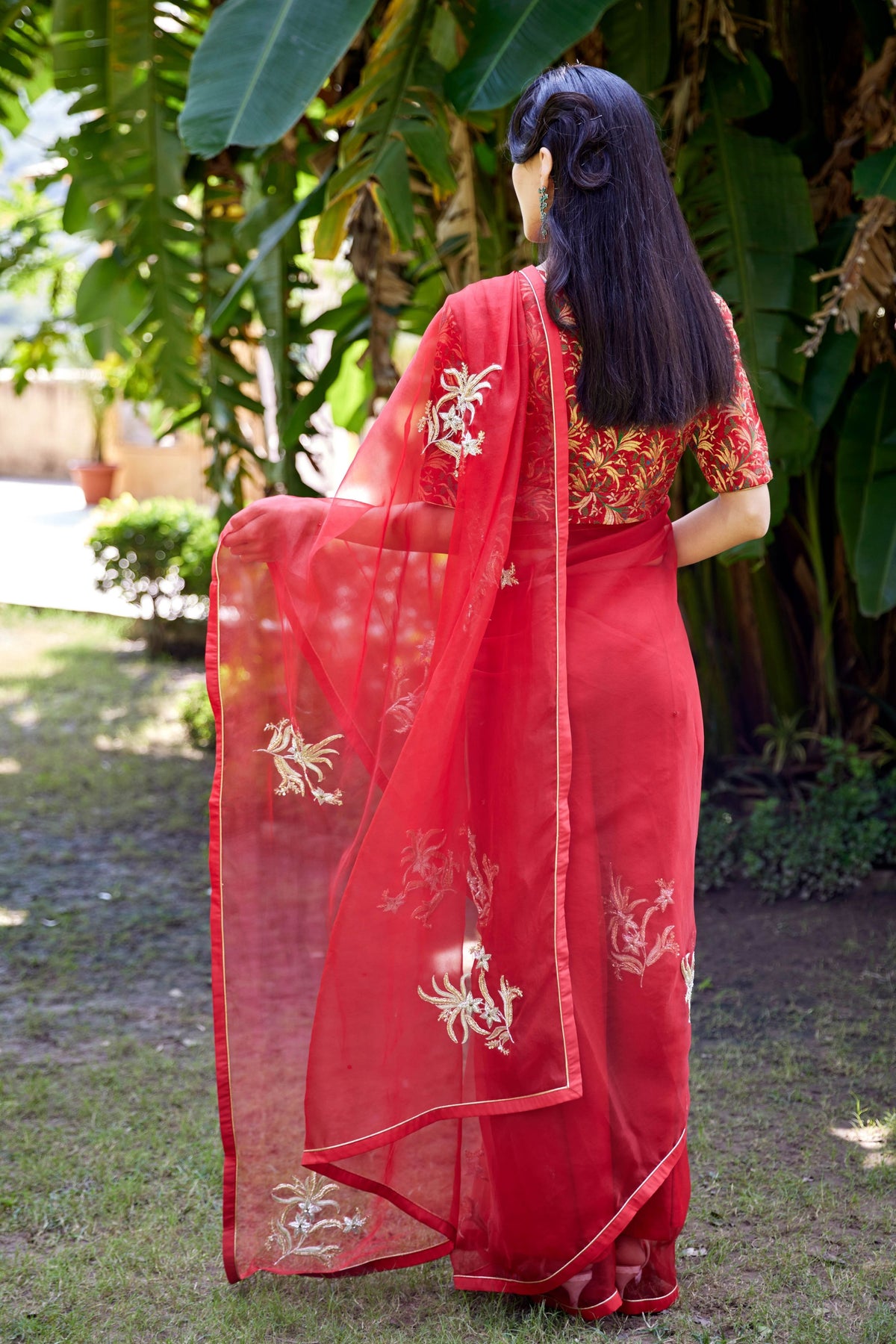 Akshara Red Saree