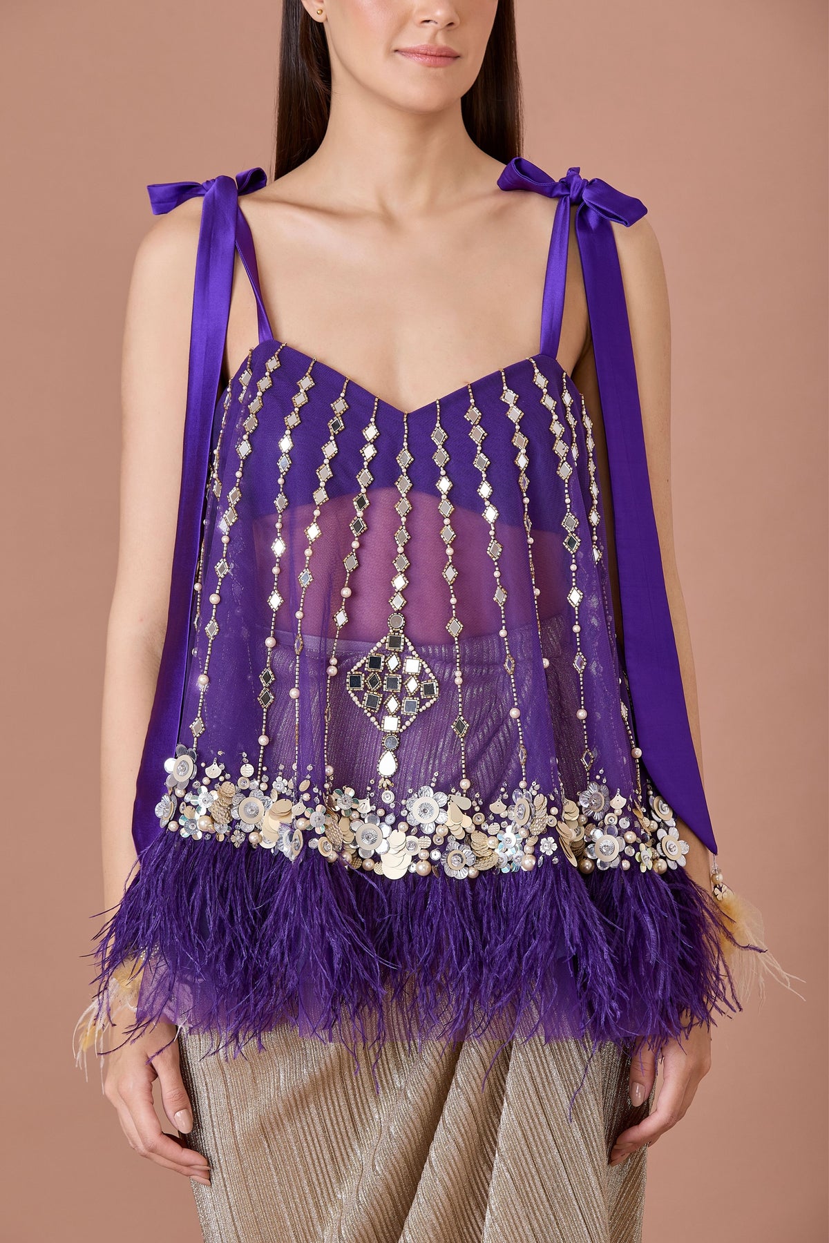 Purple Mirror Line Camisole