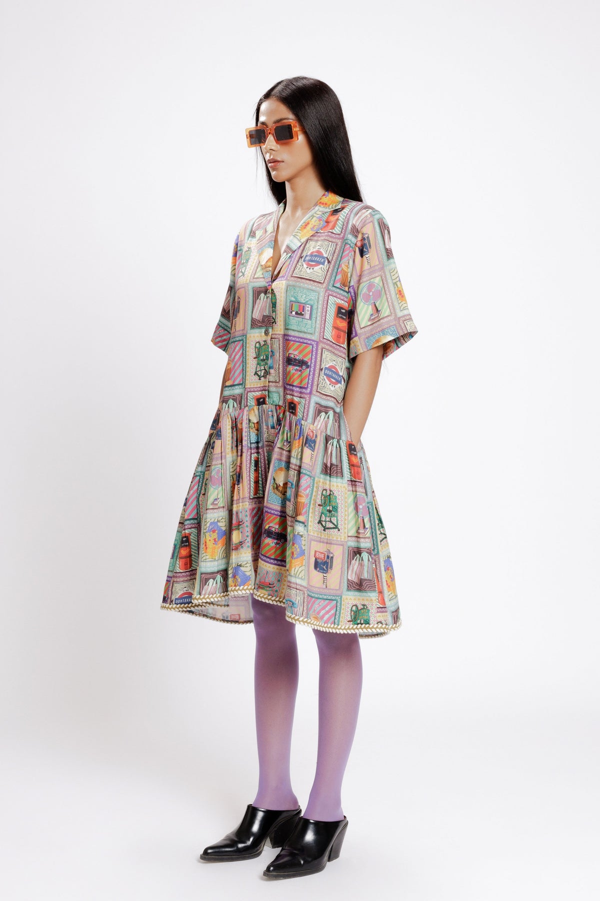 Kaali Peeli Shirt Dress