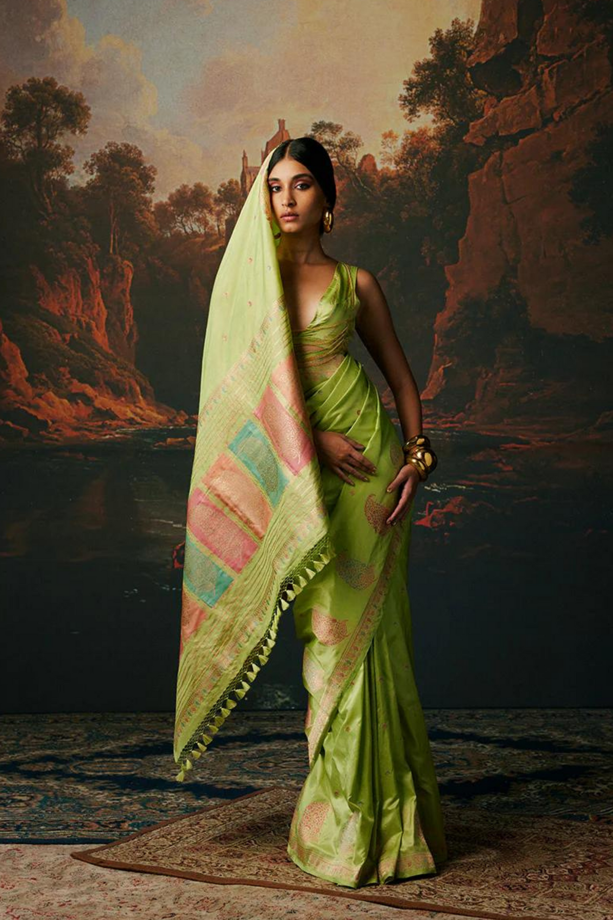 Handwoven Green Silk Saree