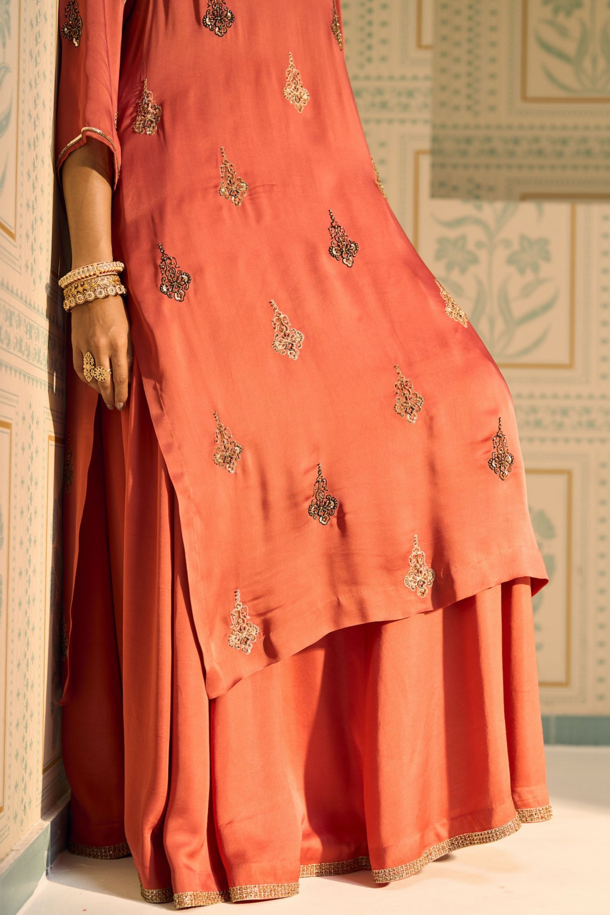 Orange Chavi Lehenga Set