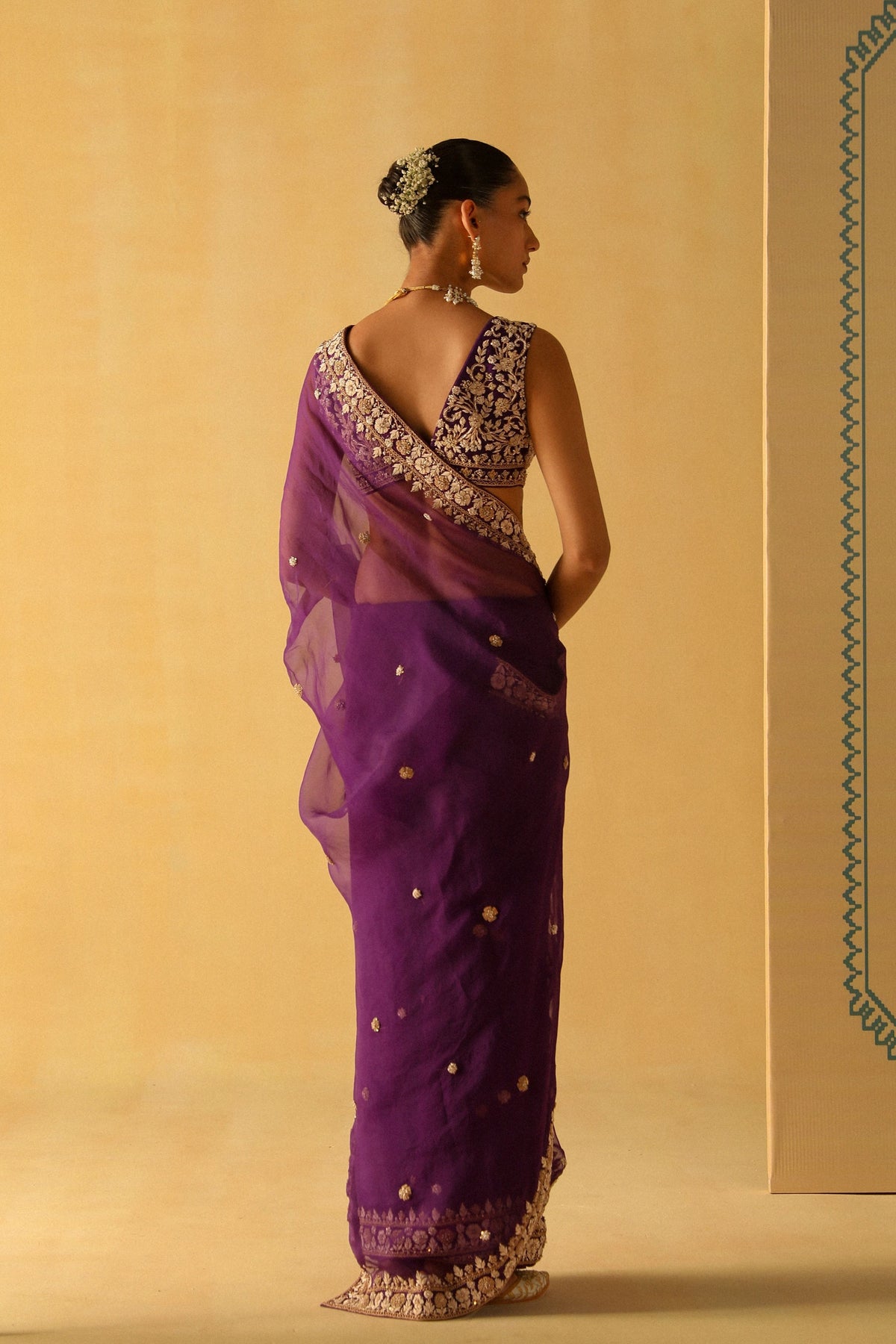 Deep Purple Hannah Saree Set