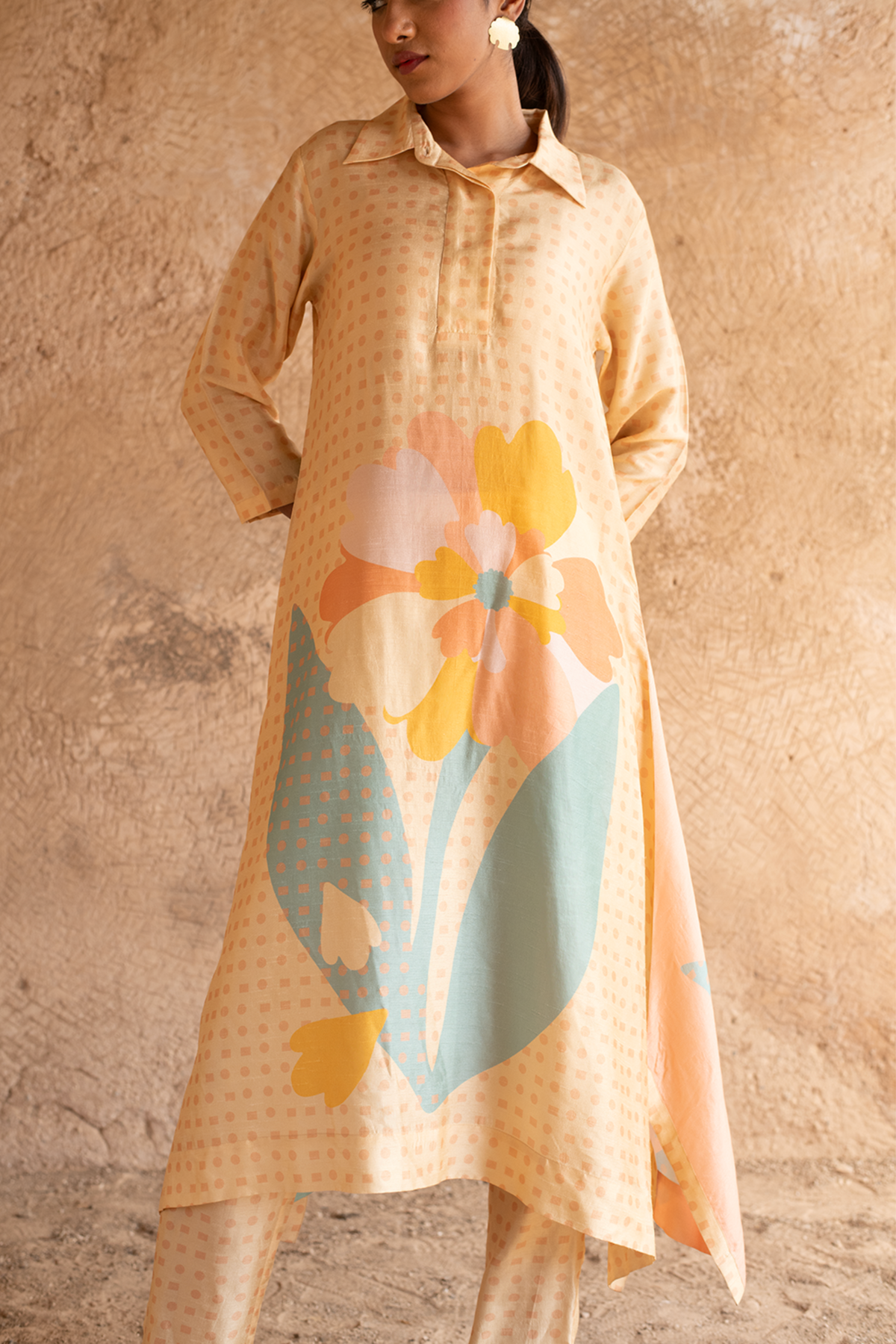 Light Peach Kurta Set