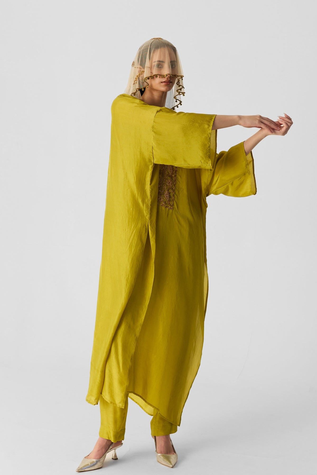 Lime Kaftan Set