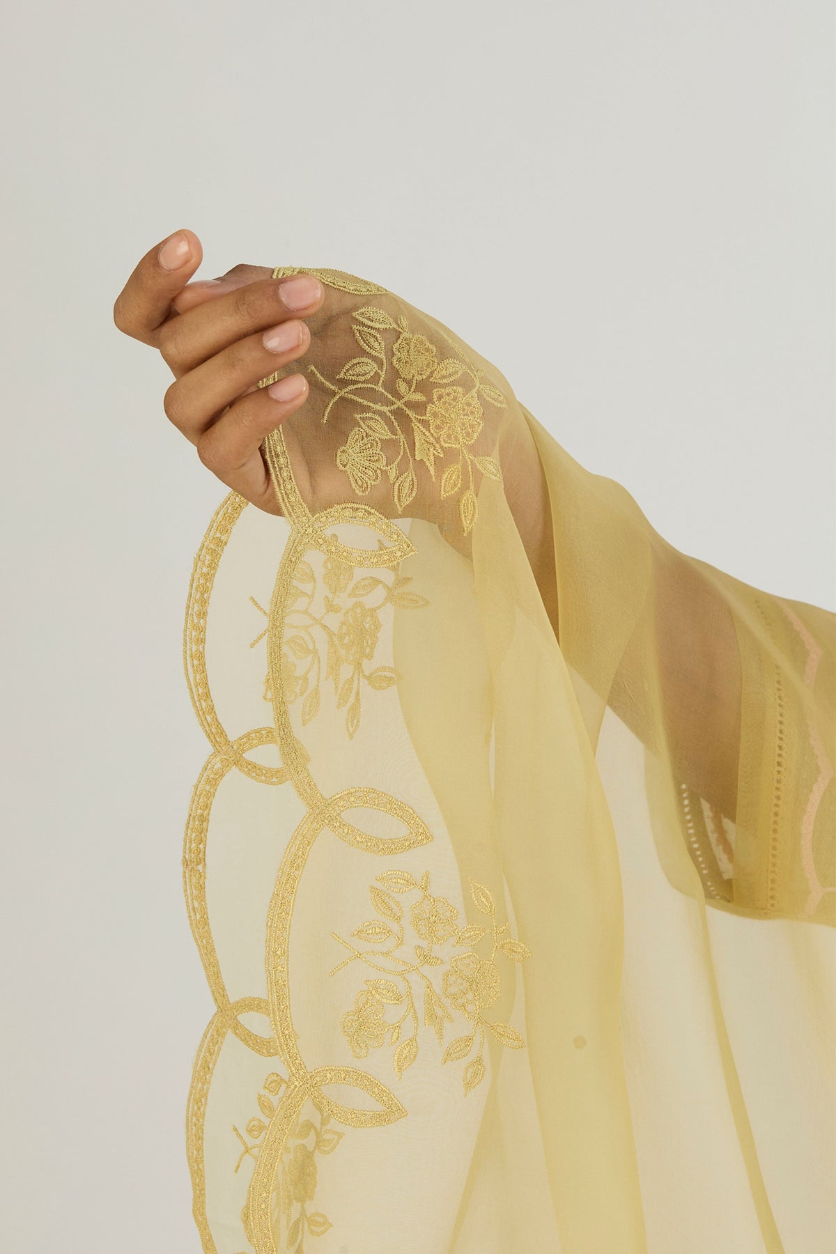 Light Yellow Bela Dupatta