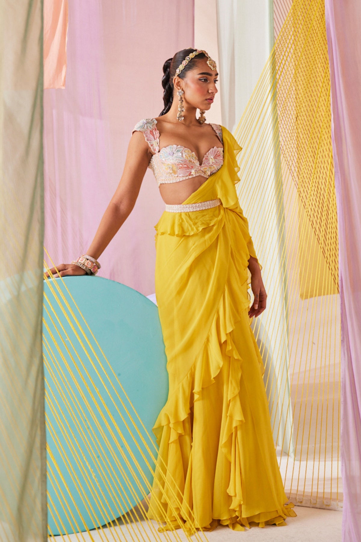 Maeva Pre-draped Saree Set