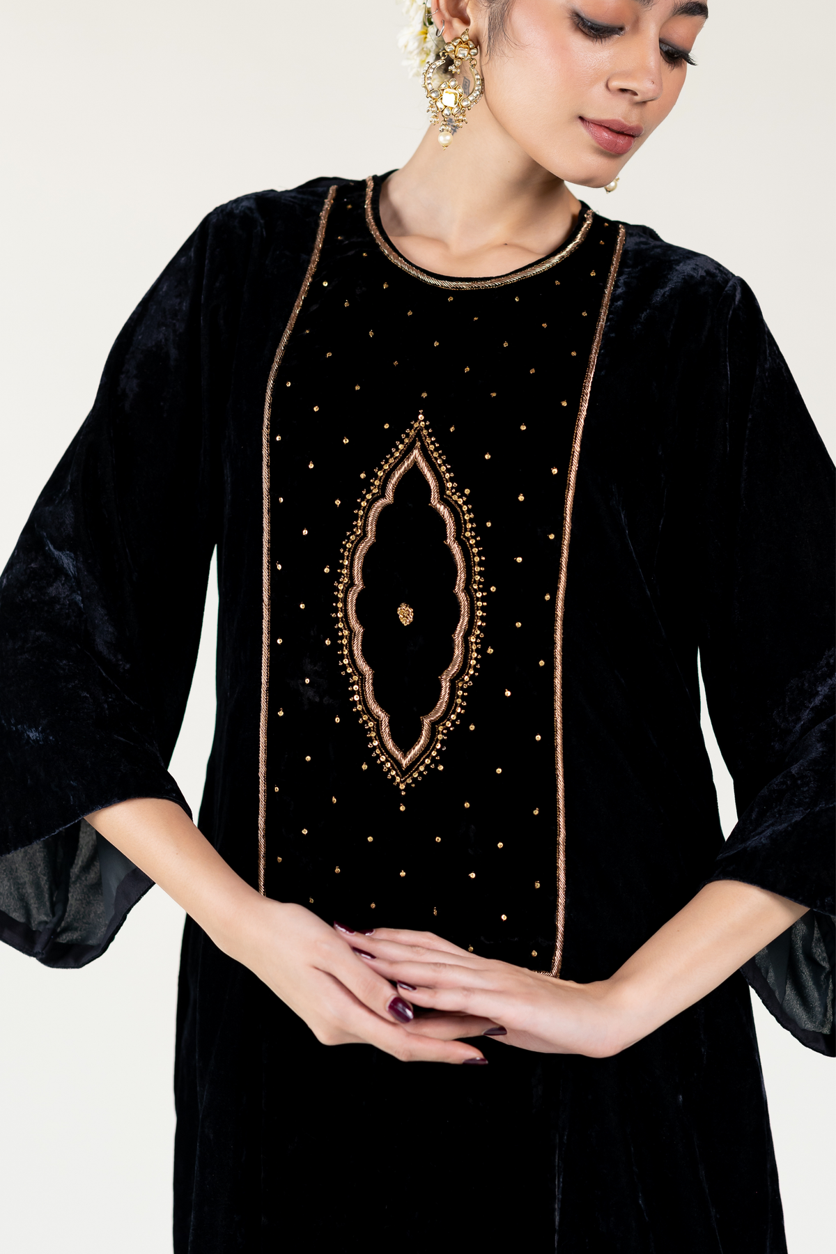 Black Naaz Tunic Set