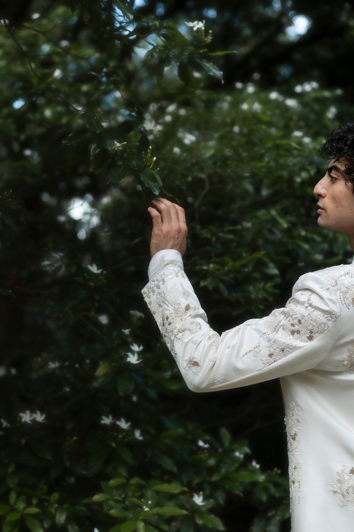 Wisteria White Sherwani Set