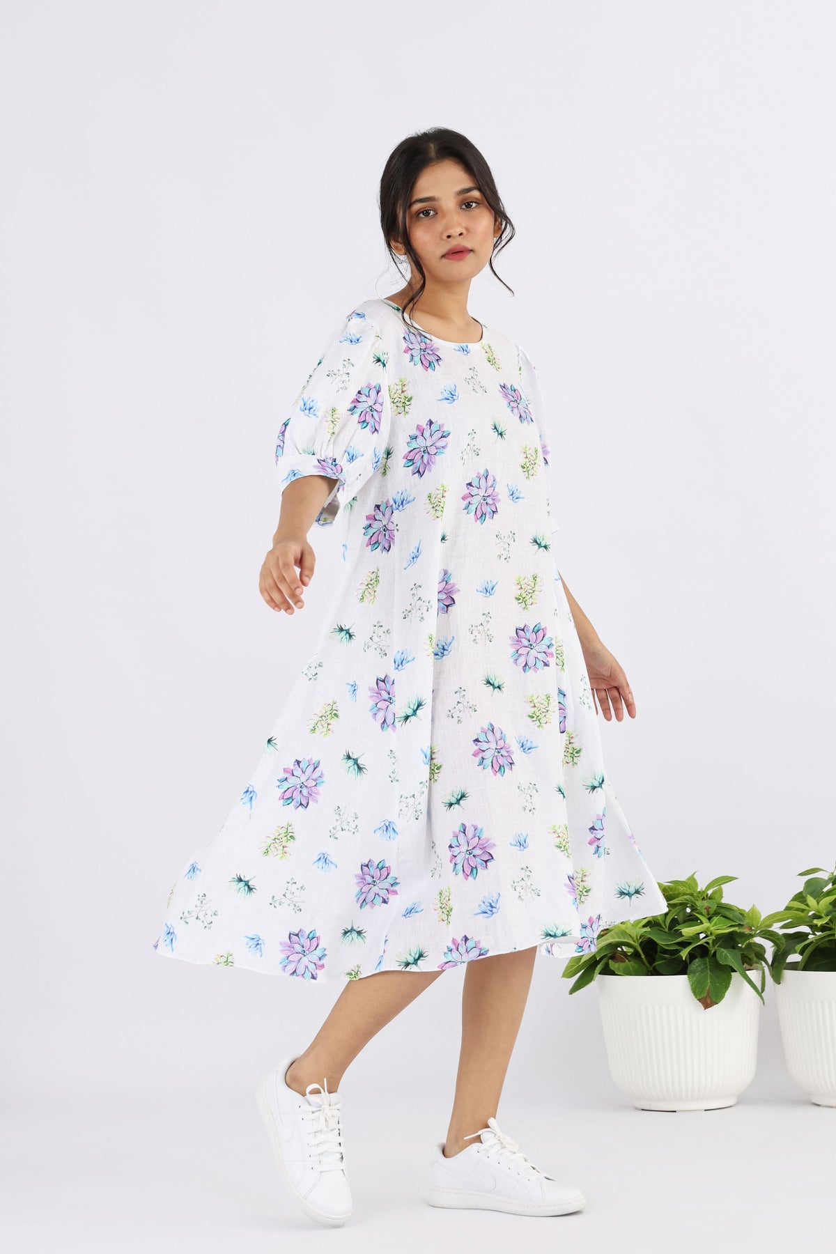 Succulent Cholla Panel Dress