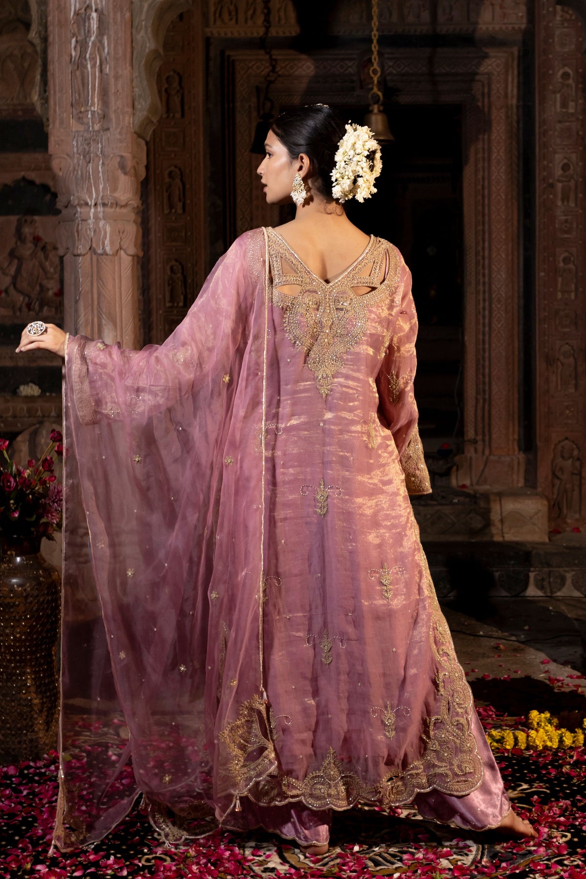 Pink Kurta Palazzo Set