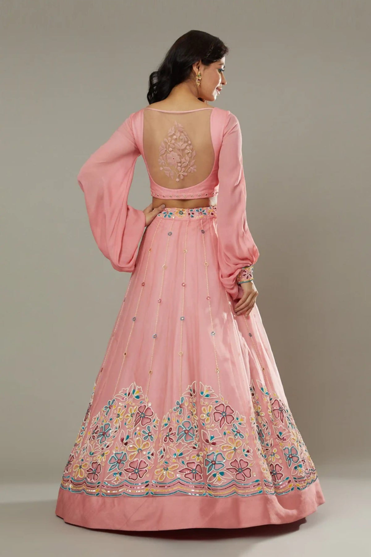 Candy Floss Organza Lehenga Set