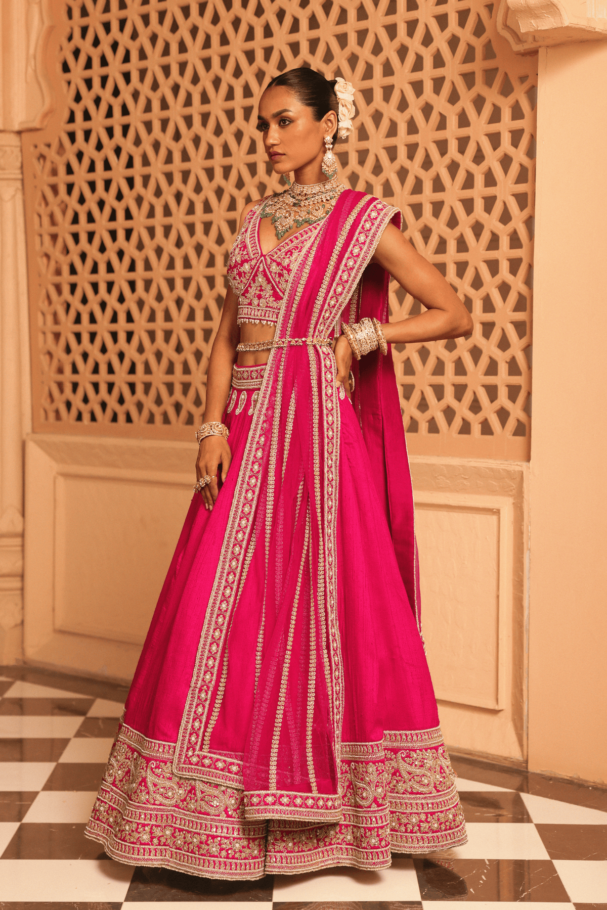 Ilma Hot Pink Lehenga Set