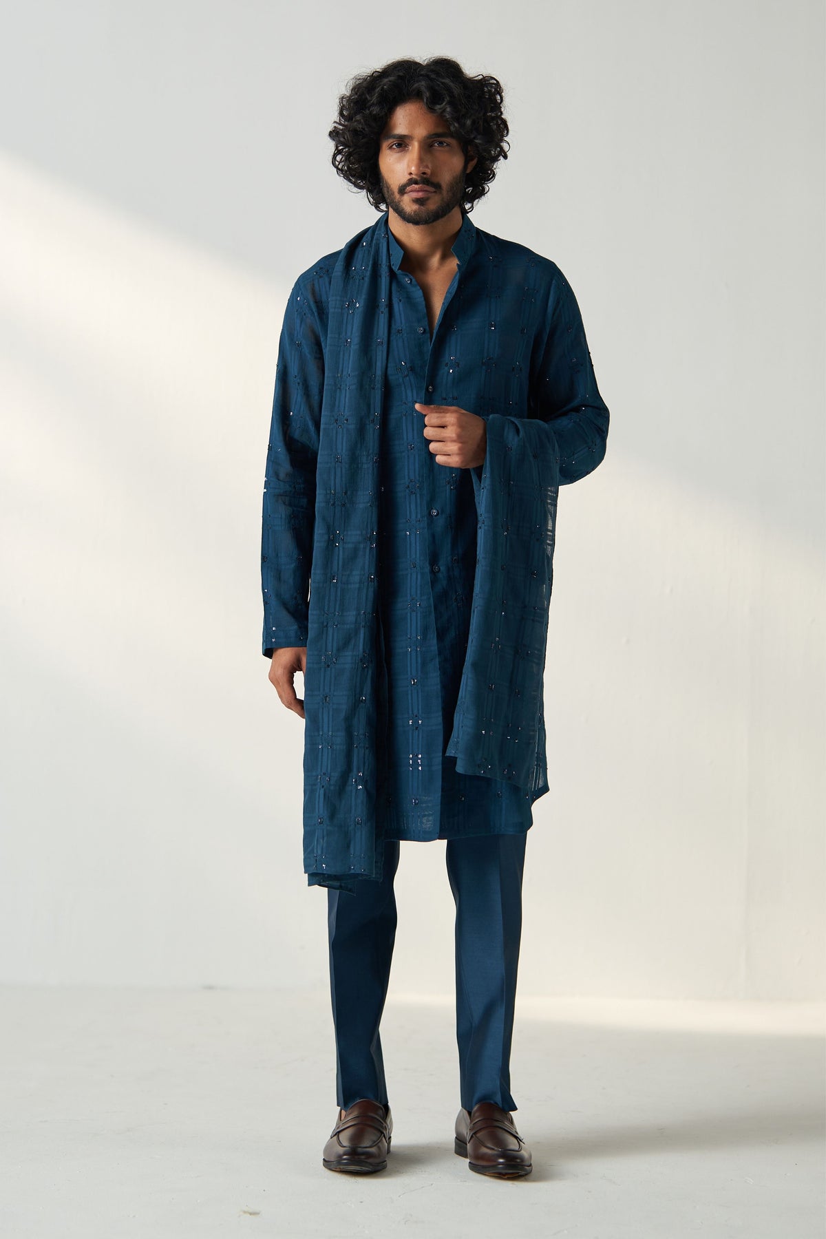 Teal Blue Ayaan Kurta Set