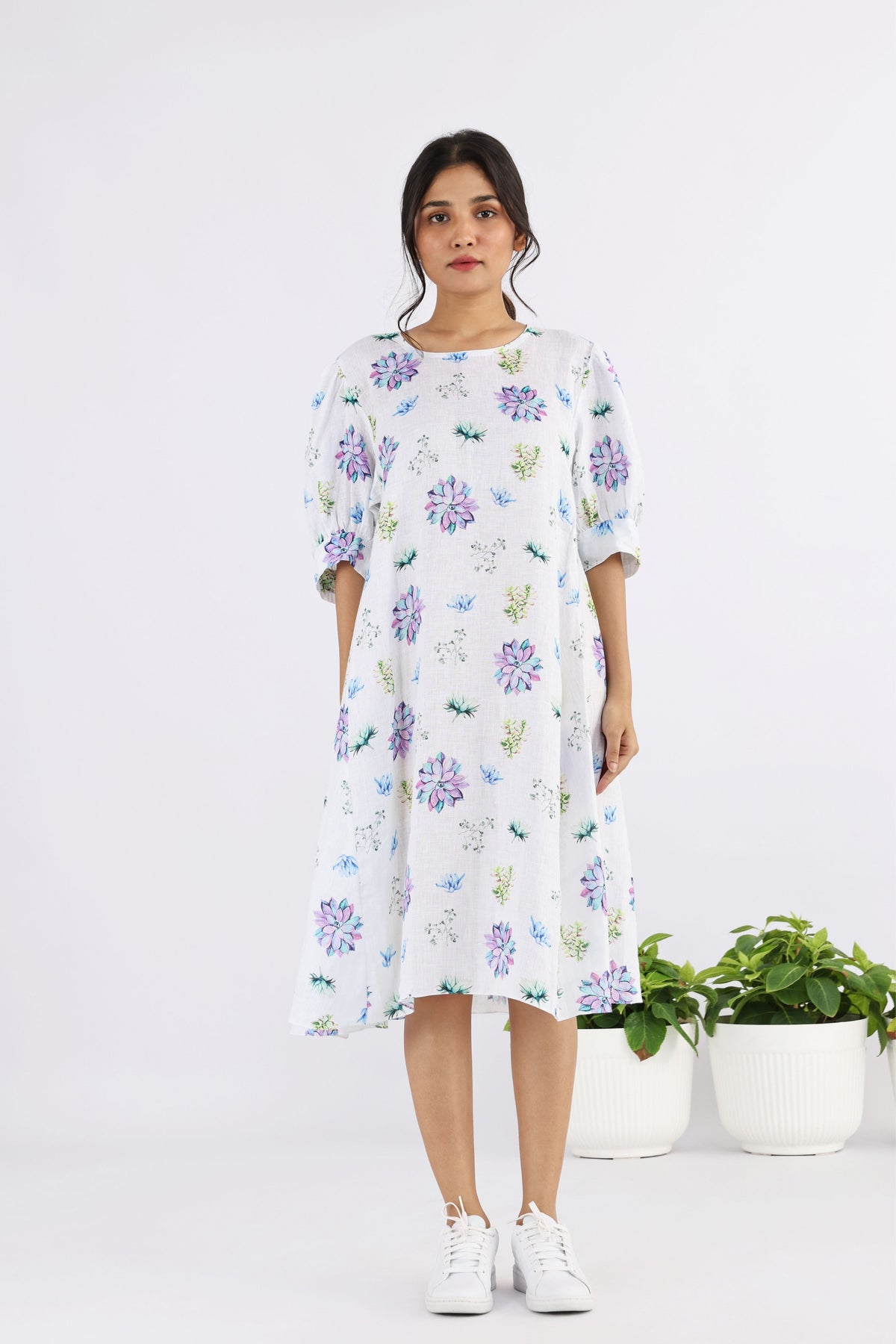 Succulent Cholla Panel Dress