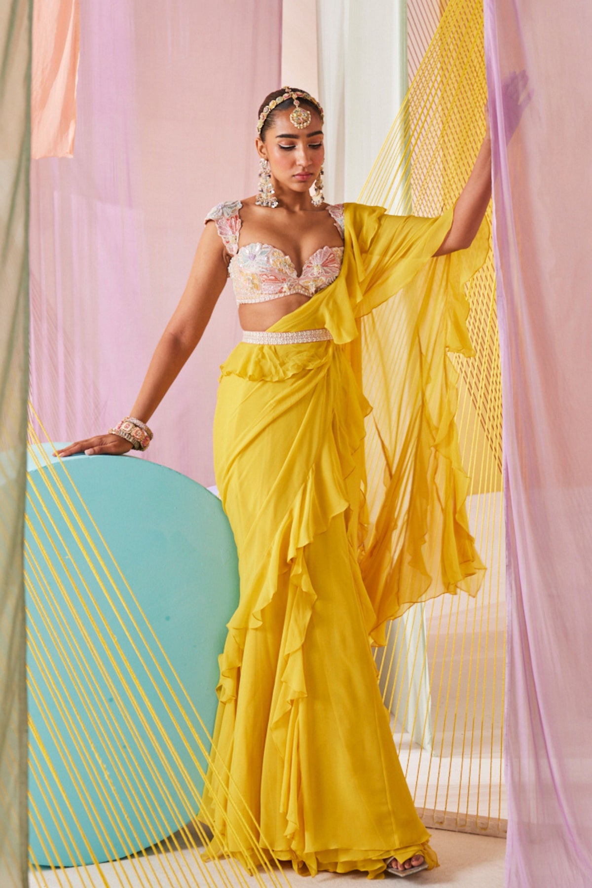 Maeva Pre-draped Saree Set