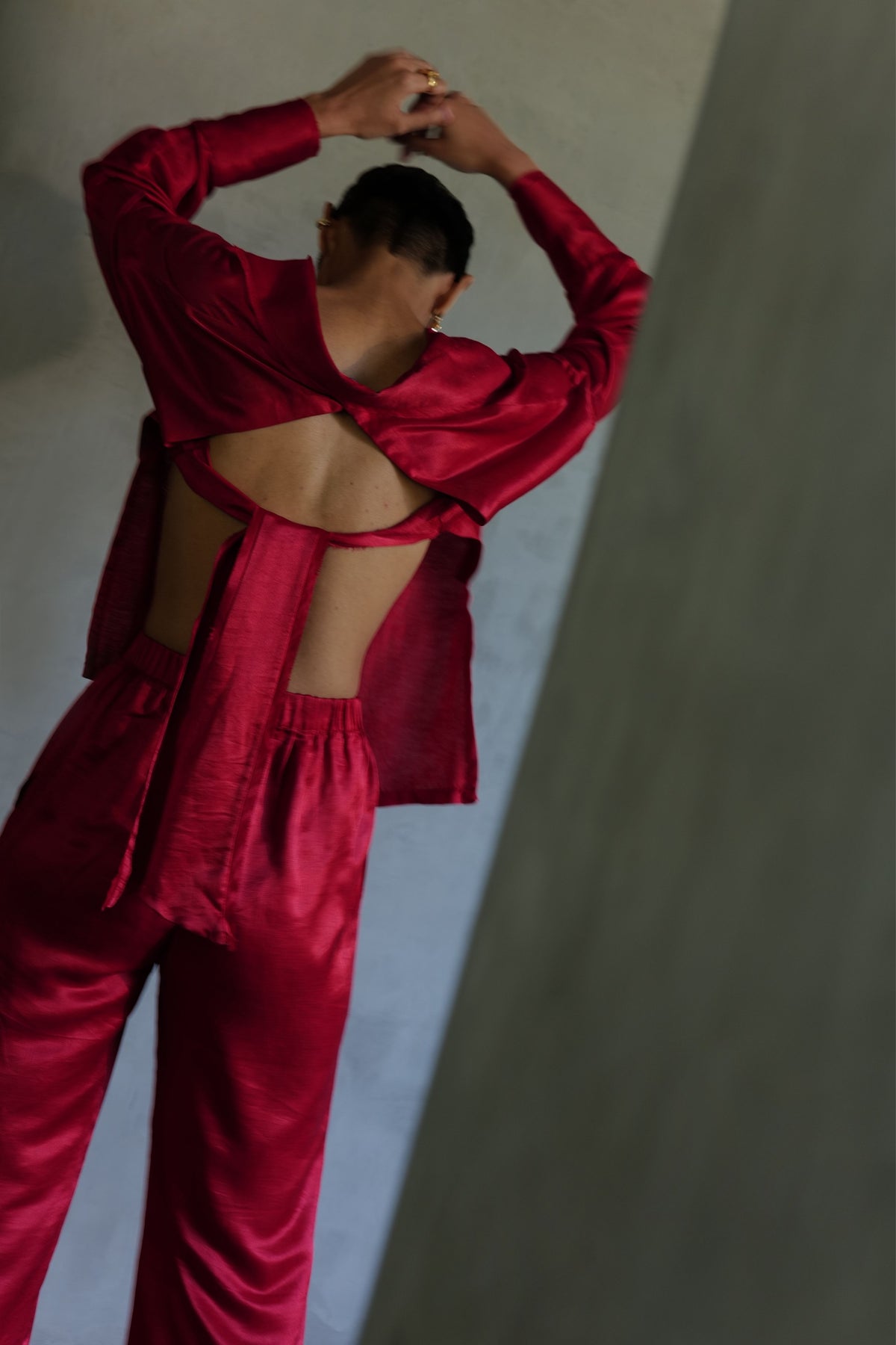 Haute Red Open Back Co-ord Set