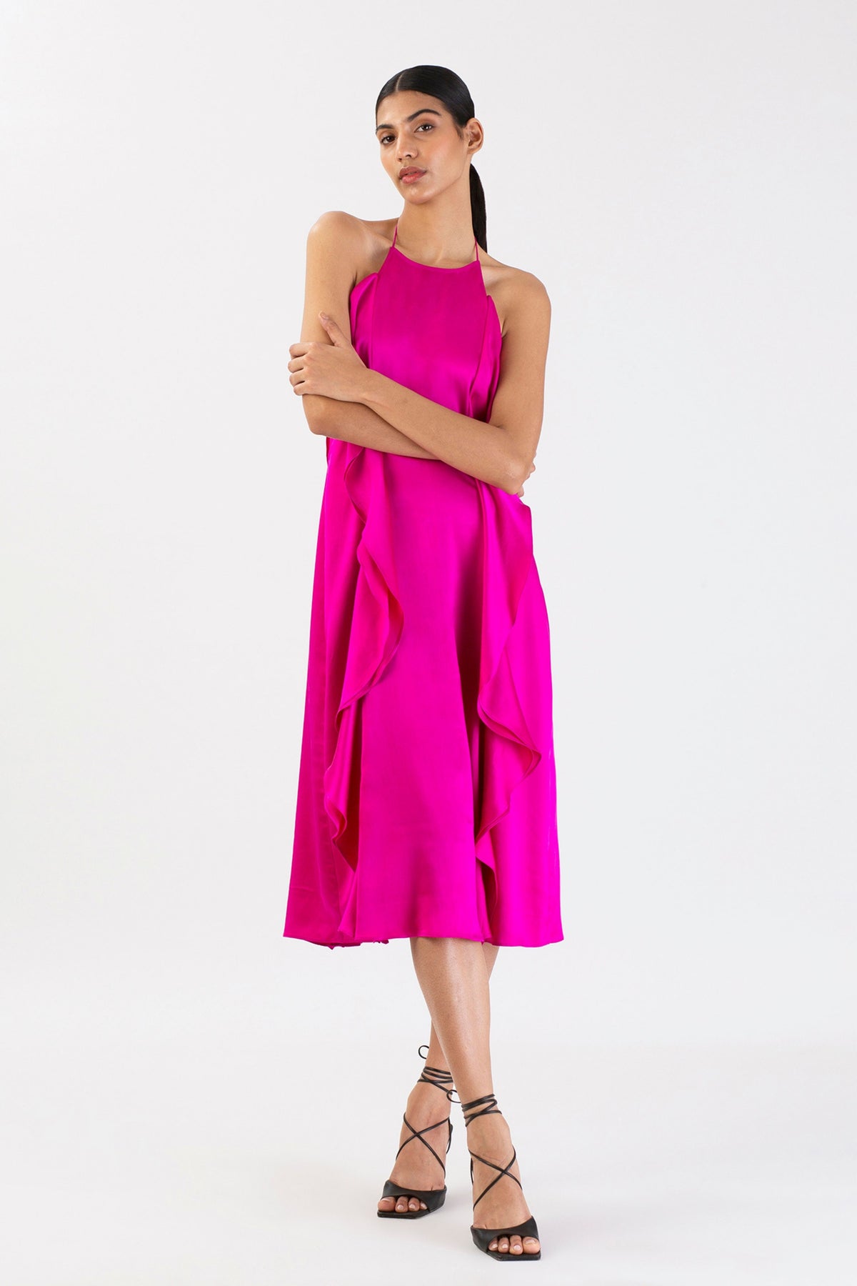 Fuchsia Dusk Waterfall Dress