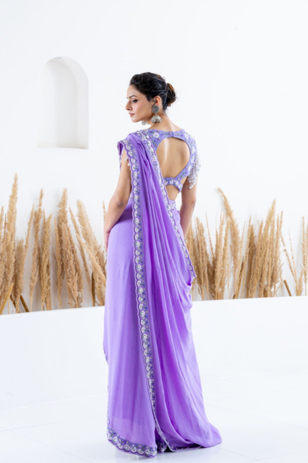 Lilic Pre-drape Saree Set