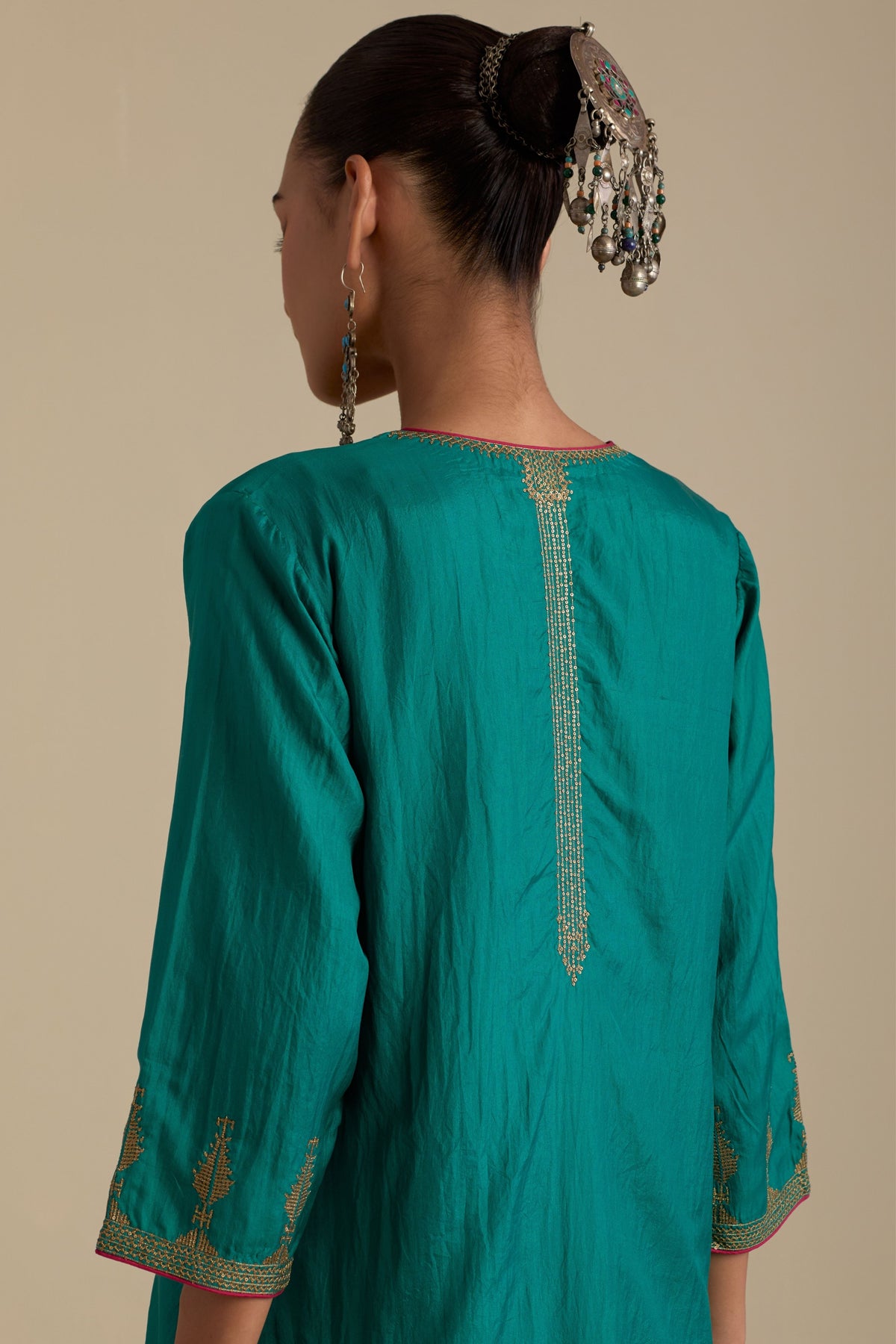 Persian Green Straight Kurta Set