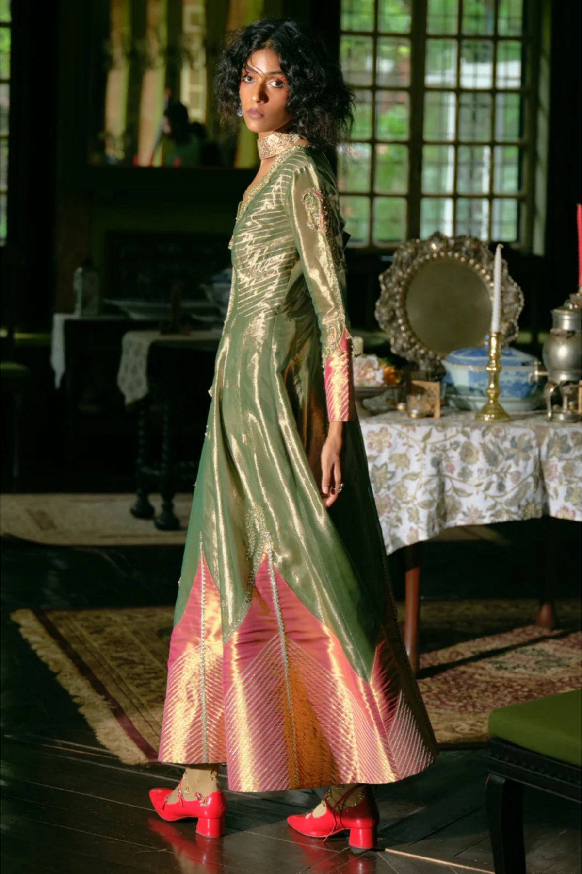 Emerald Anarkali With Dupatta