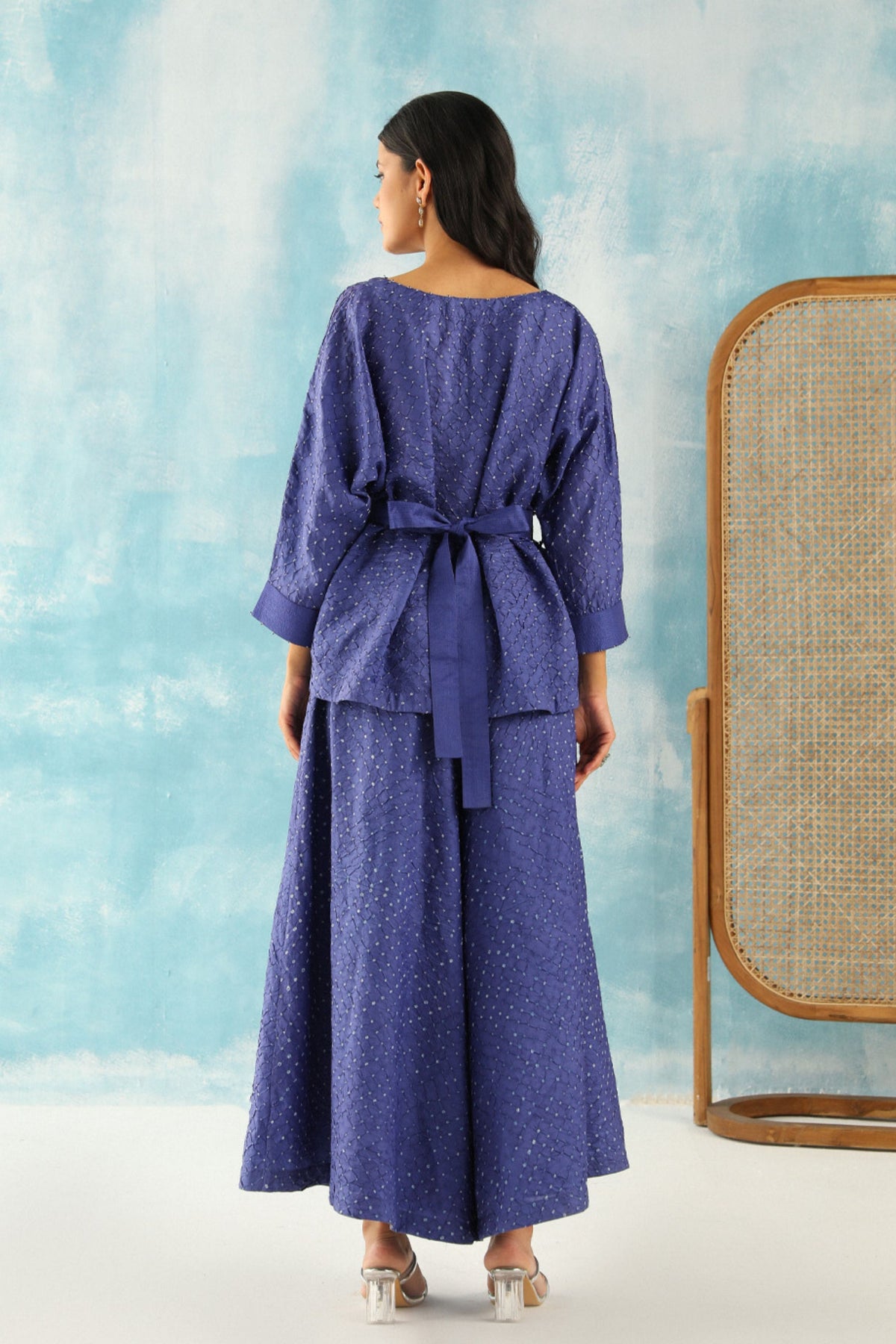 Kaftan Sleeve Blue Top