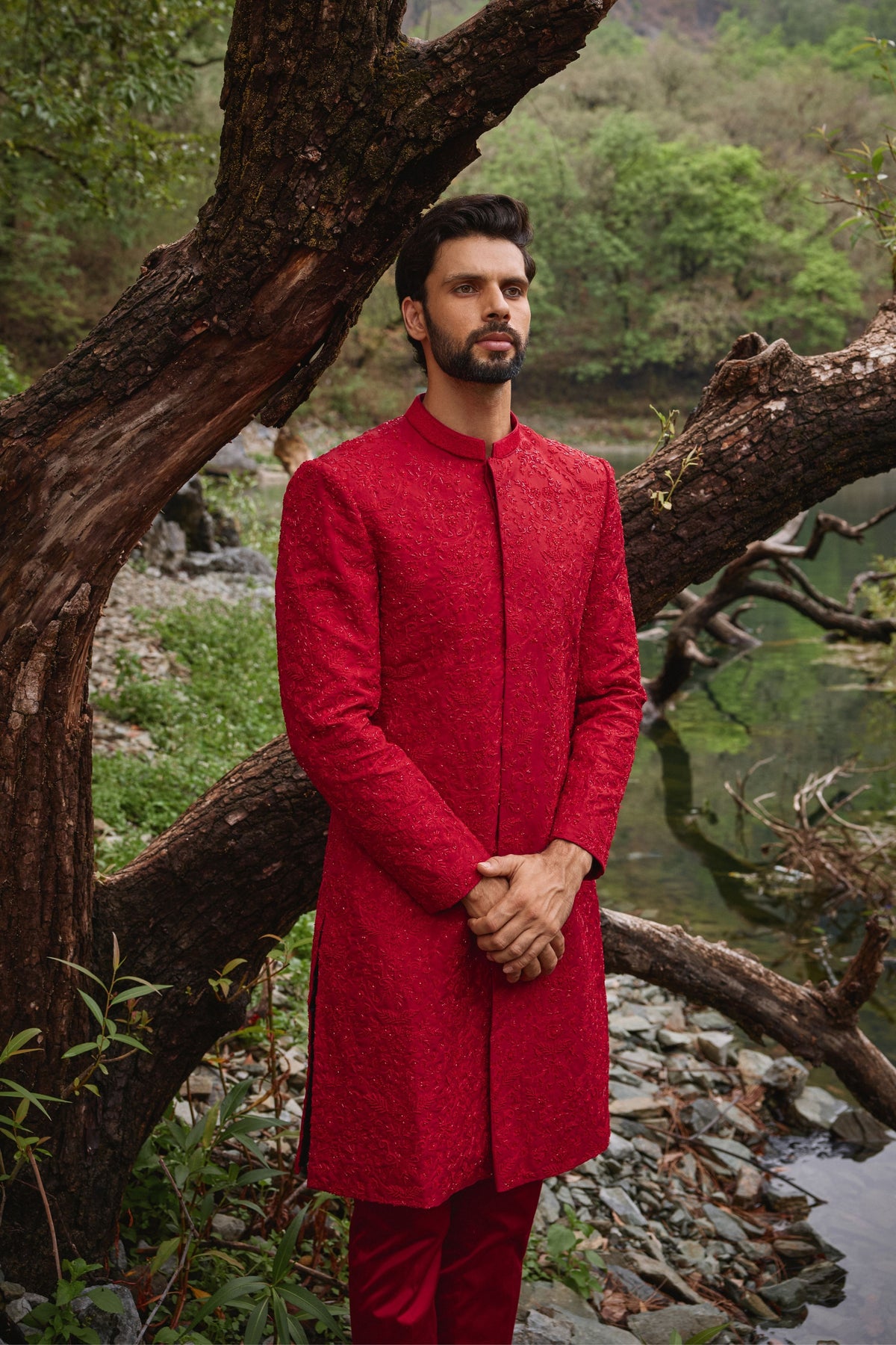 Scarlet Sherwani Set