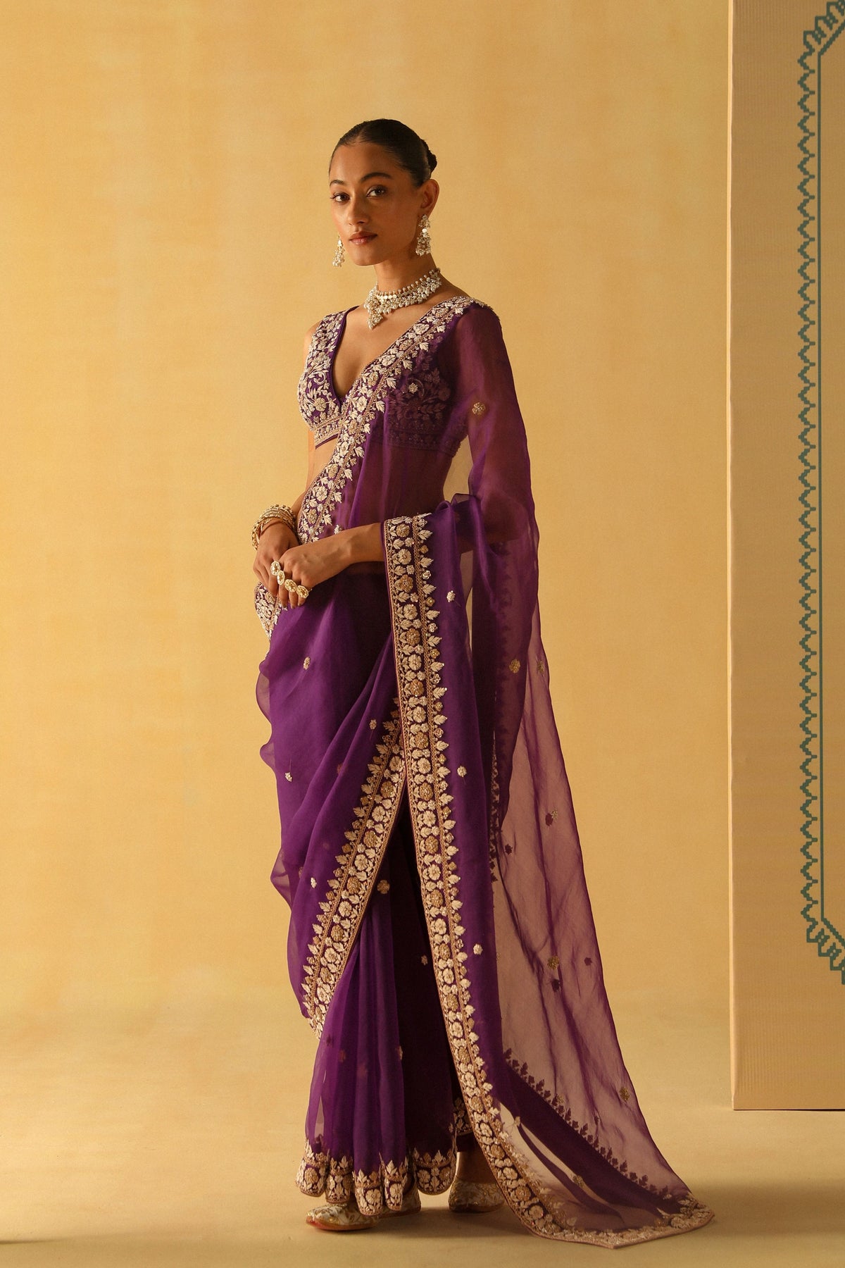 Deep Purple Hannah Saree Set