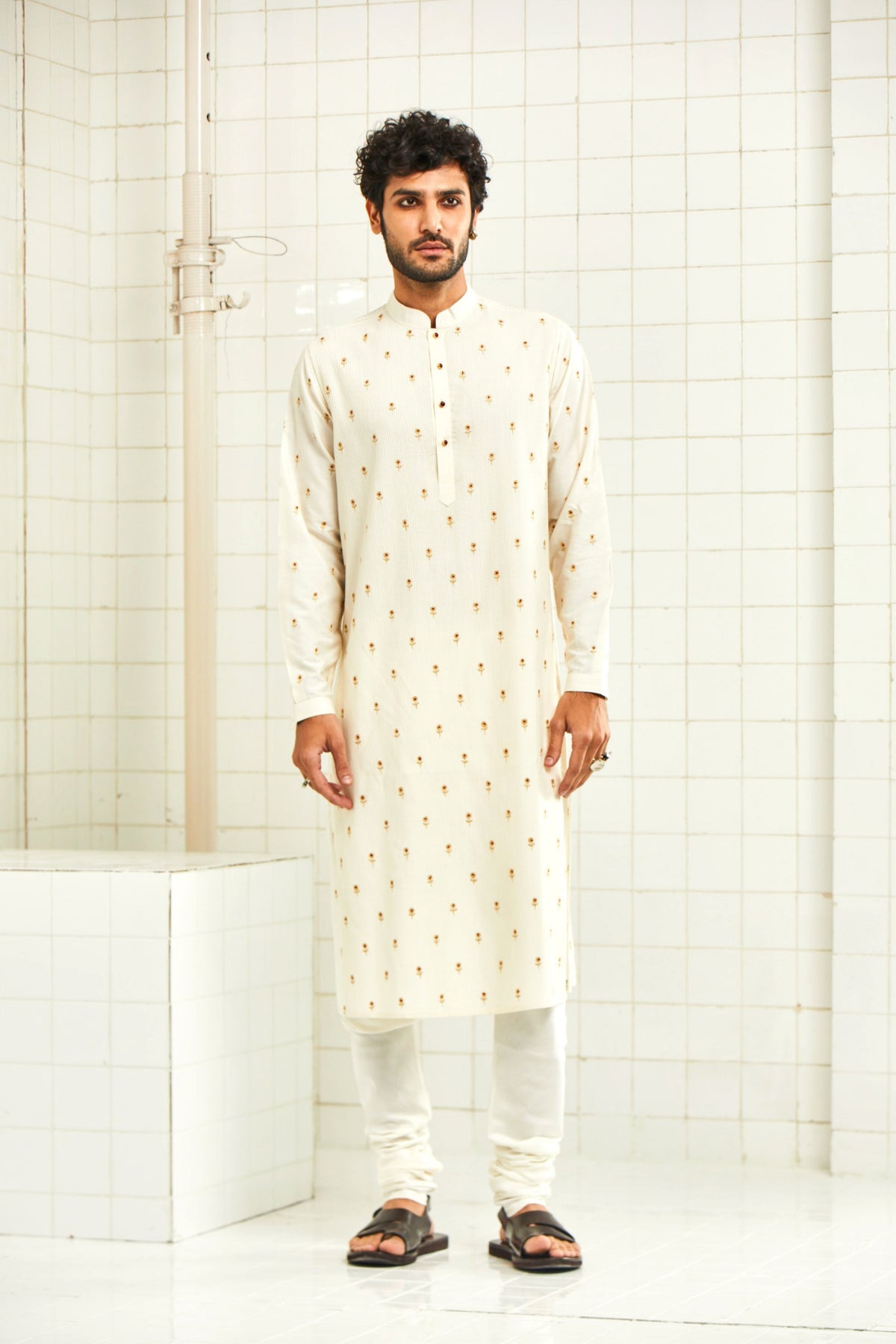 Ivory Kalwara Embroidered  Kurta Set